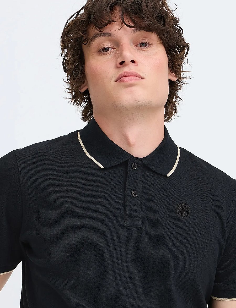 Blend - BHEDIN POLO S/S NOOS - kortærmede poloer - black beauty - 4