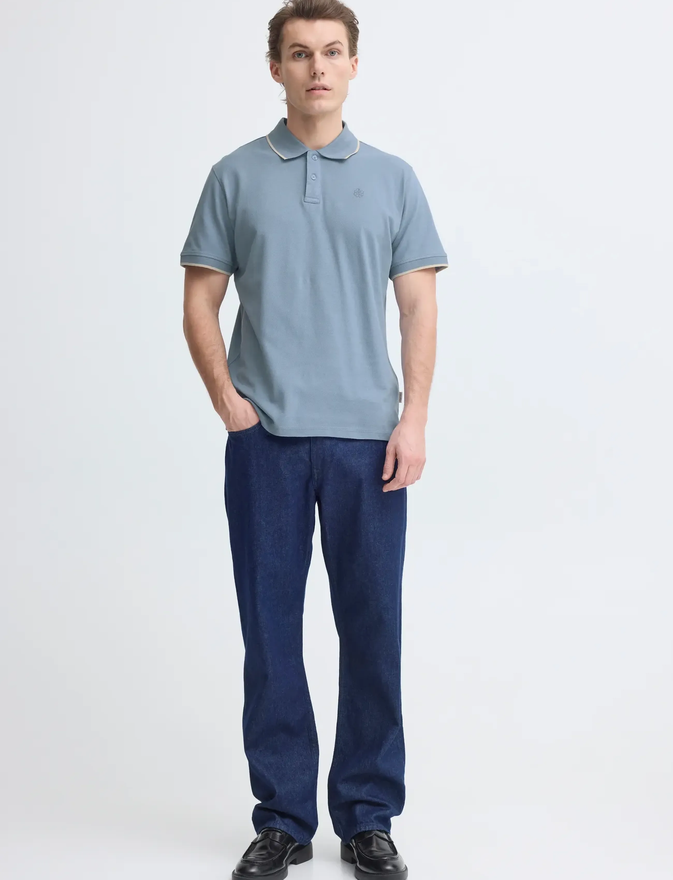 Blend BHEDIN POLO S/S NOOS - Kortærmede poloer - FADED DENIM / blue