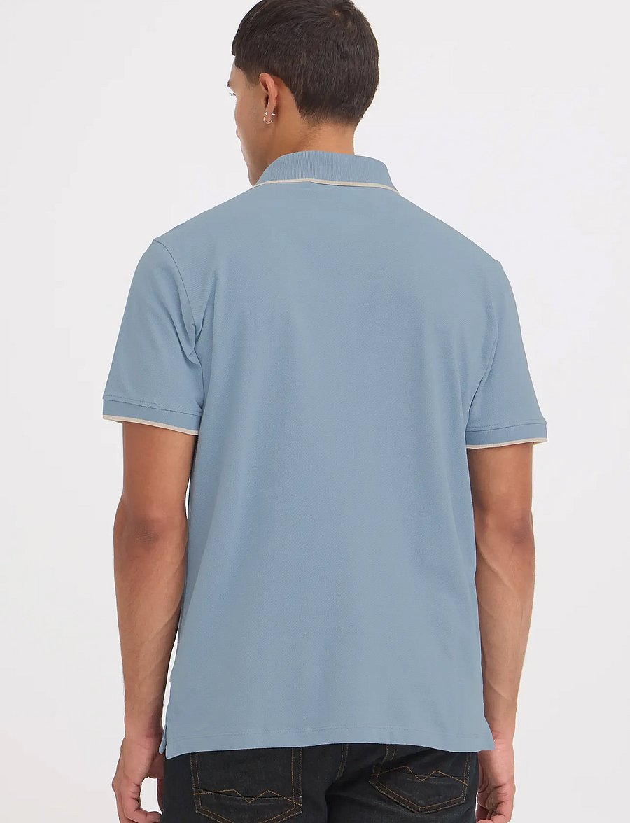 Blend - BHEDIN POLO S/S NOOS - kurzärmelig - faded denim - 3