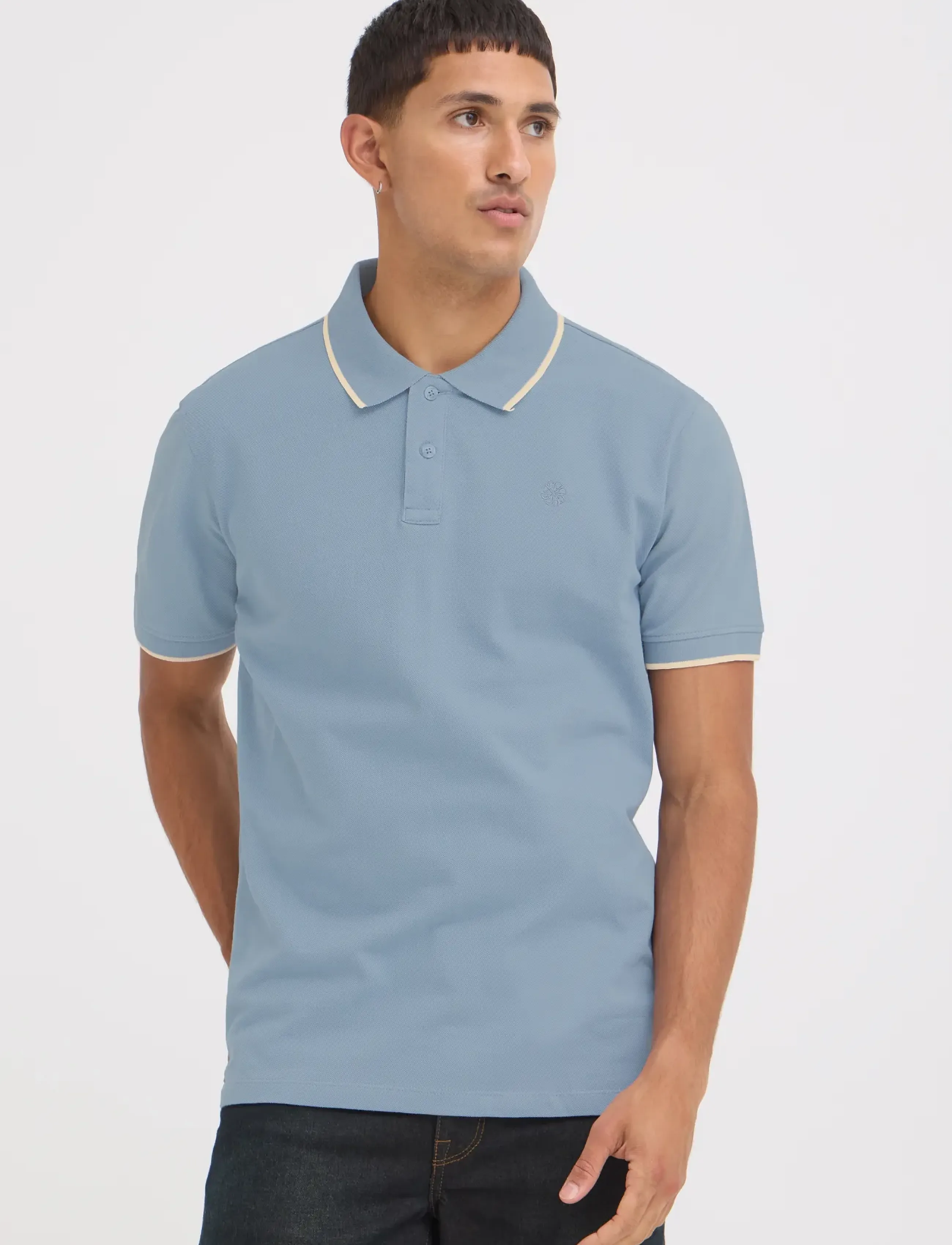 Blend - BHEDIN POLO S/S NOOS - madalaimad hinnad - faded denim - 5
