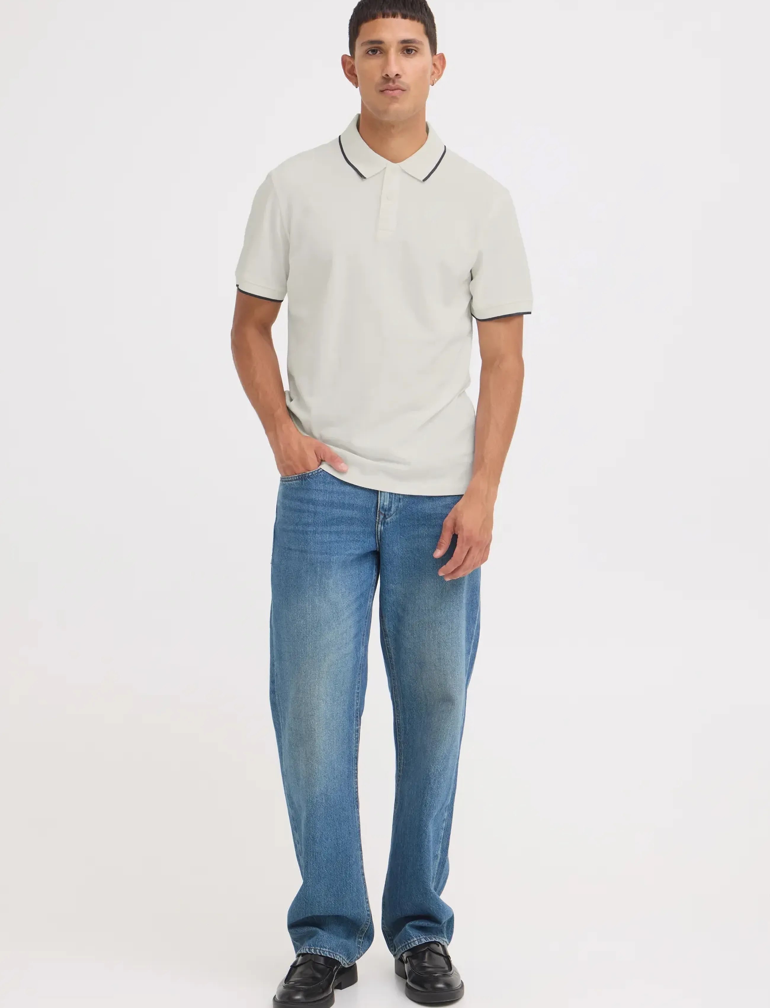 Blend BHEDIN POLO S/S NOOS - Kortærmede poloer - SNOW WHITE / white