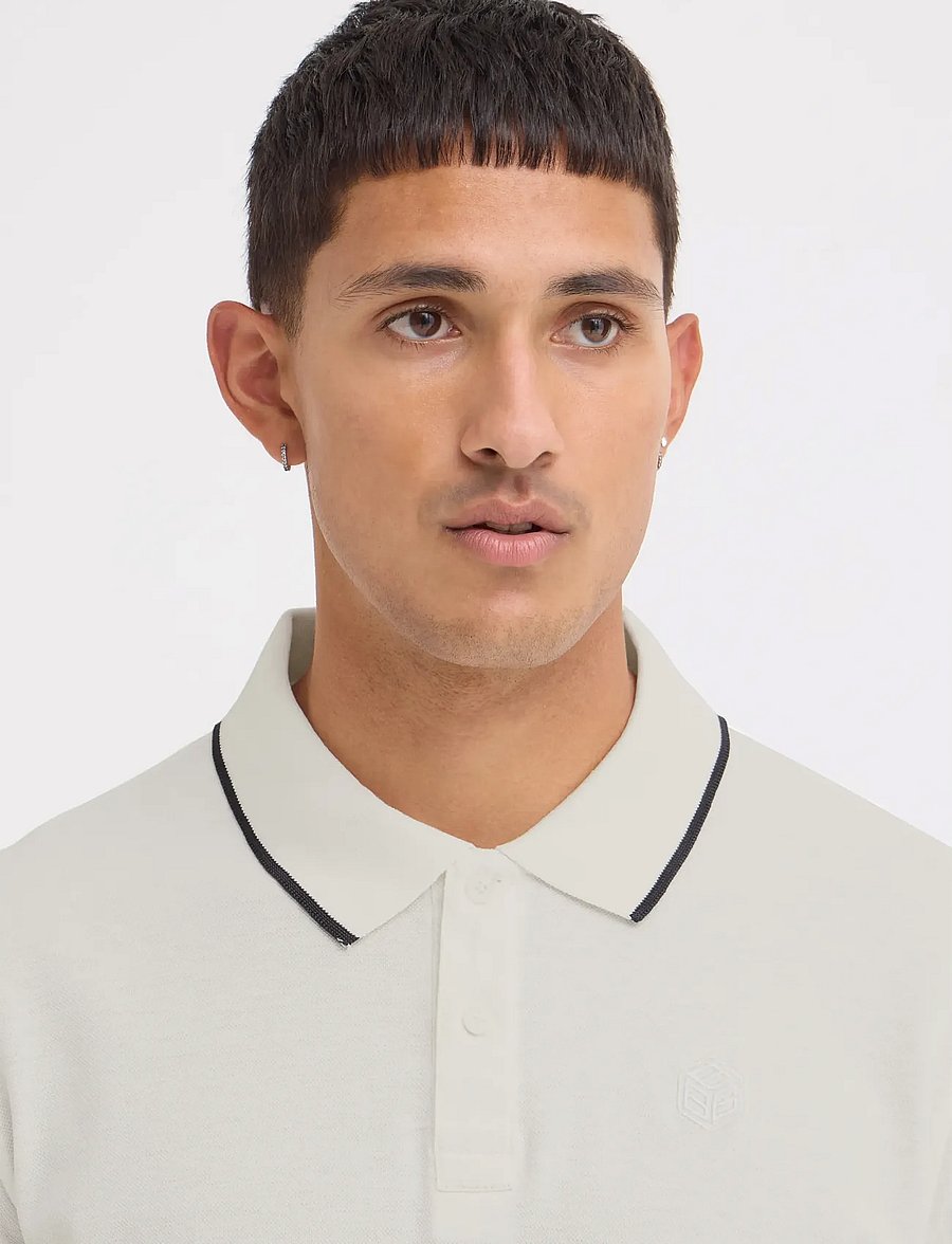 Blend - BHEDIN POLO S/S NOOS - lühikeste varrukatega polod - snow white - 4