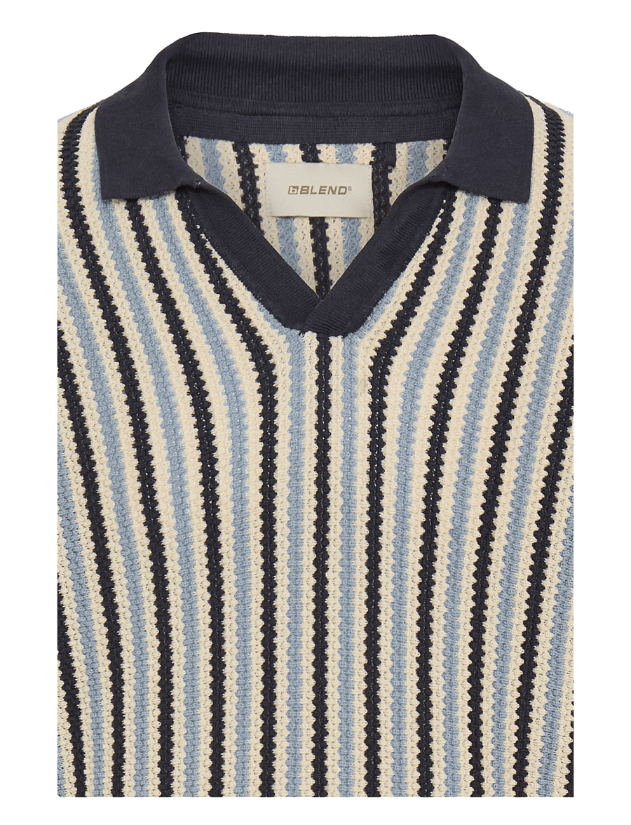 Blend - BHCARLY POLO KNIT - langärmlige strick-polohemden - salute - 3