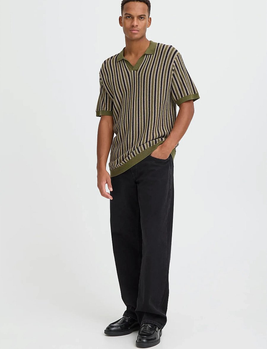 Blend - BHCARLY POLO KNIT - stickade pikéer - winter moss - 0