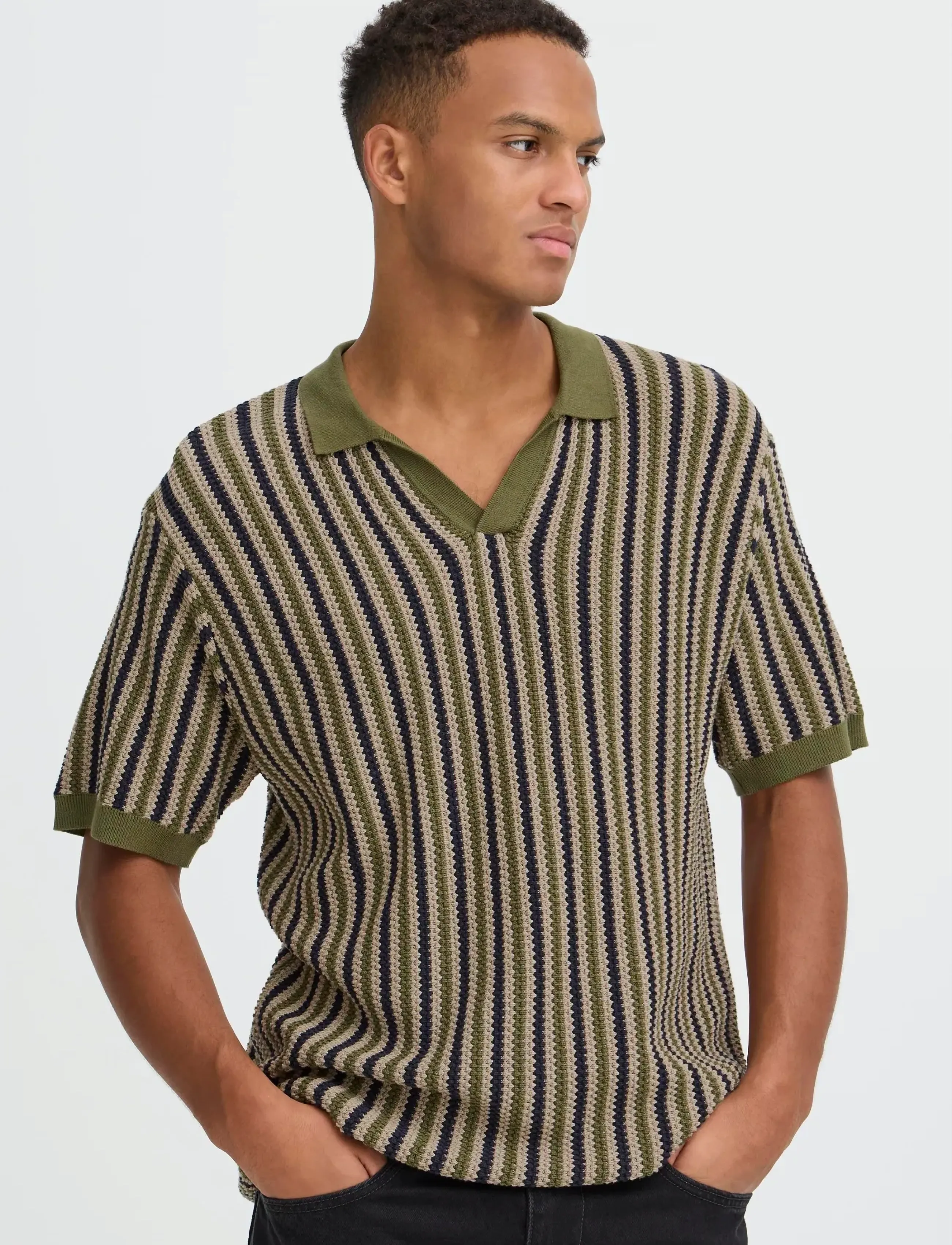 Blend - BHCARLY POLO KNIT - knitted polos - winter moss - 4