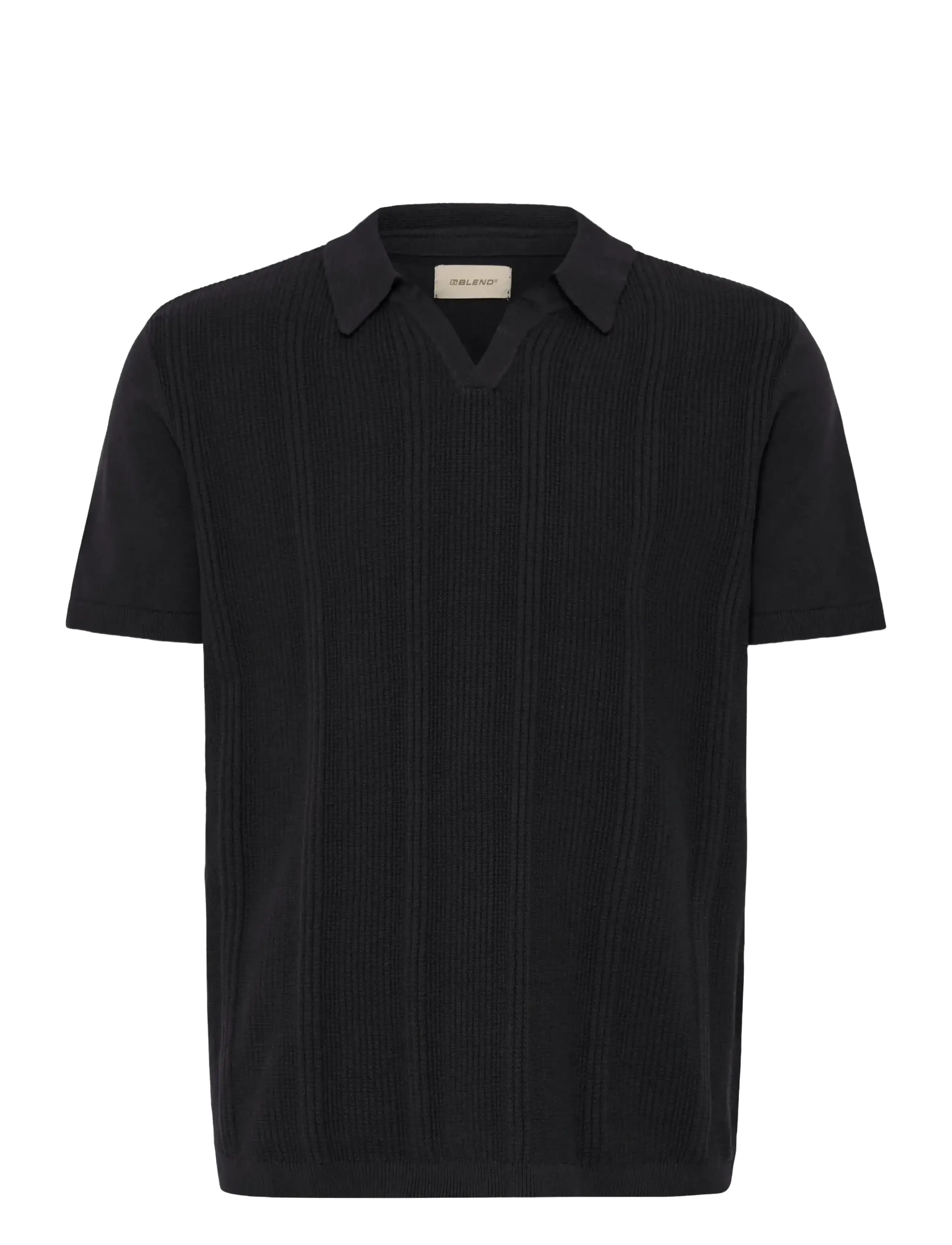 BLEND Bhbaron Split Polo Noos Schwarz - XL - Herren