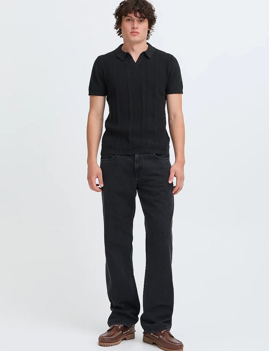 Blend - BHBARON SPLIT POLO NOOS - polostrik - black beauty - 0