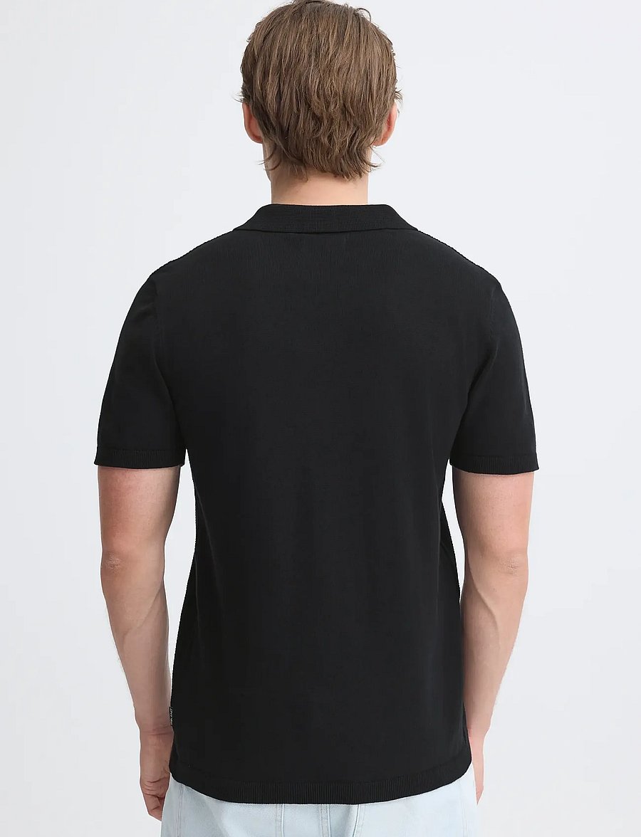 Blend - BHBARON SPLIT POLO NOOS - stickade pikéer - black beauty - 3