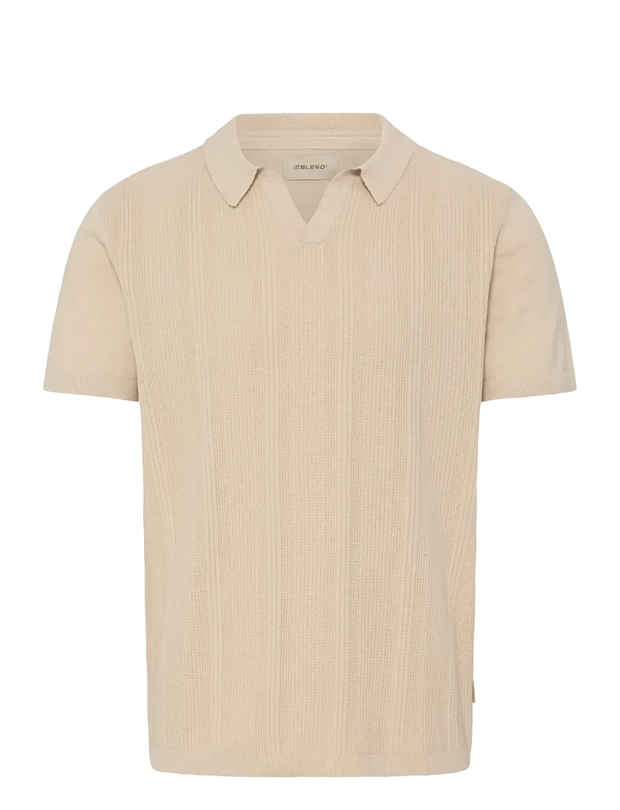 Blend - BHBARON SPLIT POLO NOOS - kootud polosärgid - oyster gray - 1