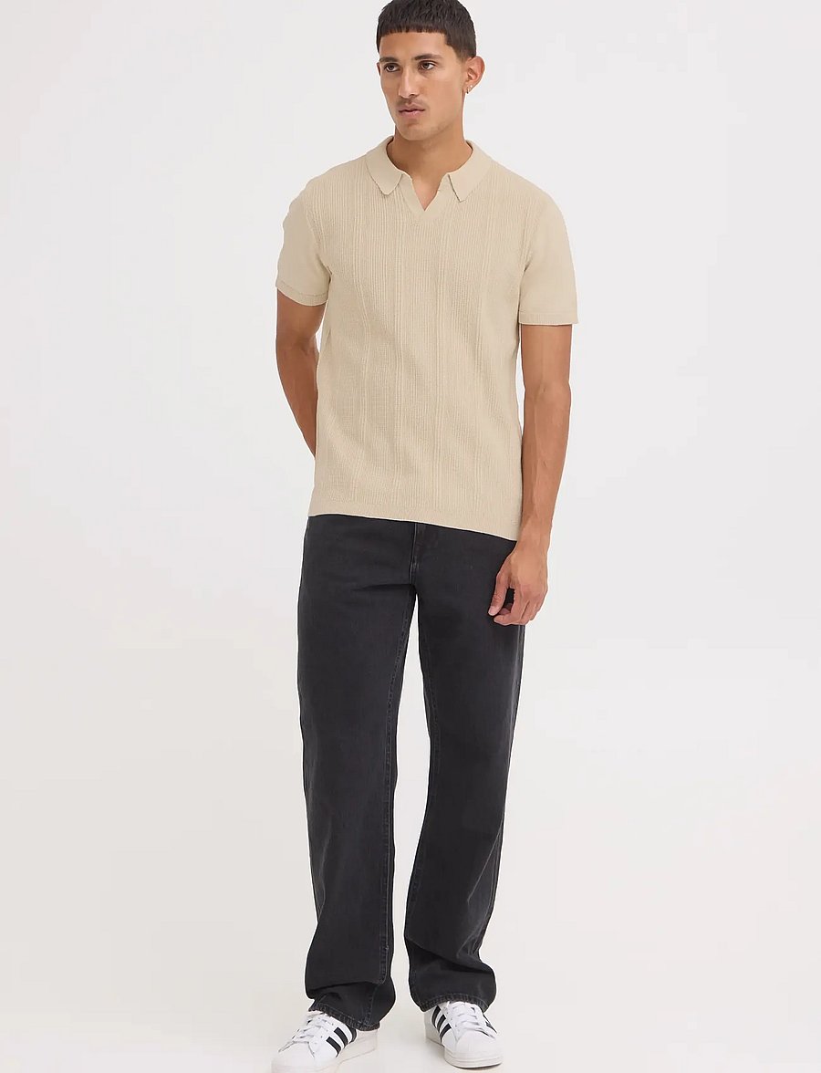 Blend - BHBARON SPLIT POLO NOOS - stickade pikéer - oyster gray - 0