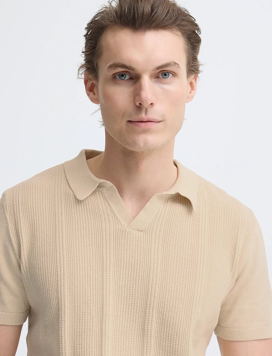 Blend - BHBARON SPLIT POLO NOOS - kootud polosärgid - oyster gray - 4