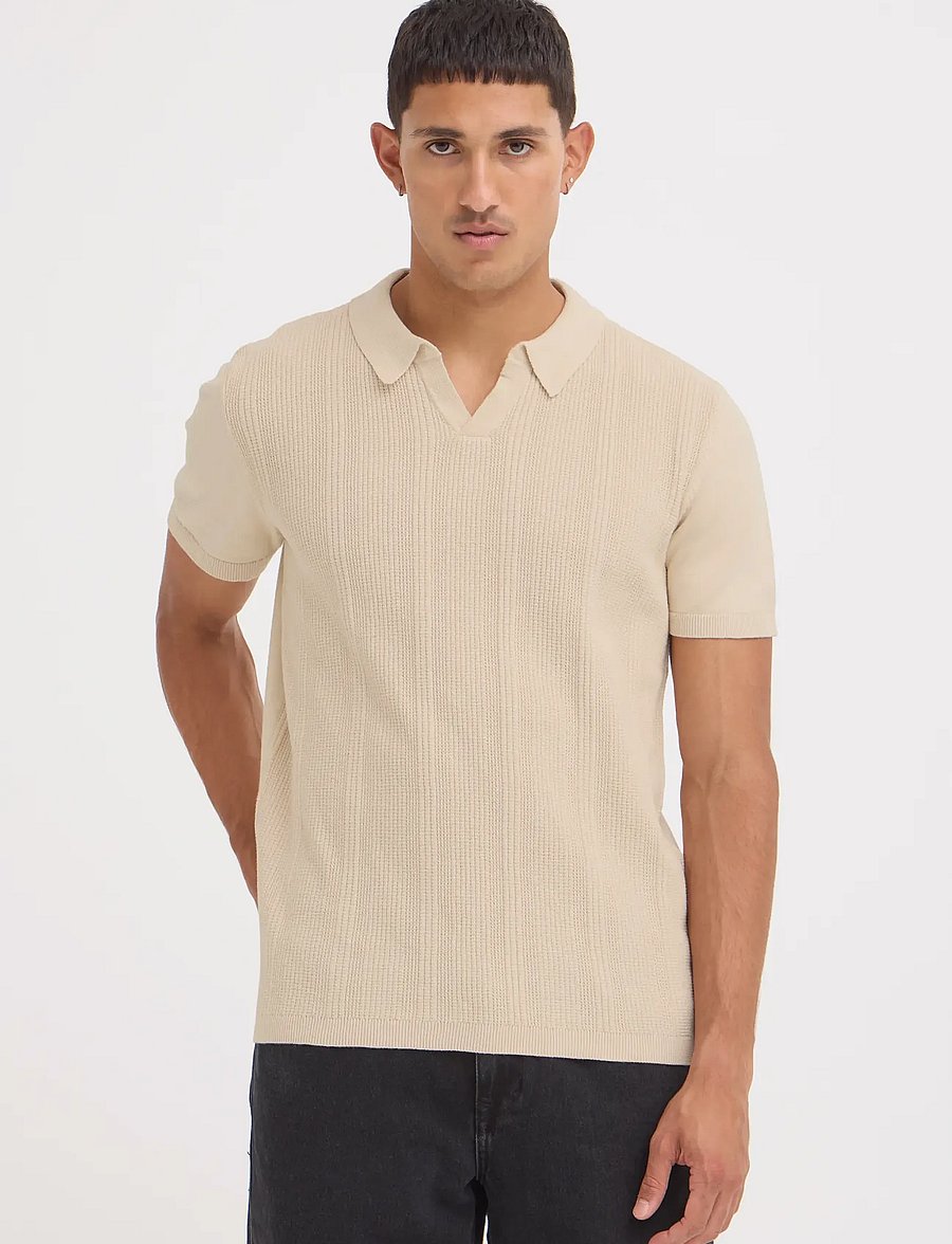 Blend - BHBARON SPLIT POLO NOOS - stickade pikéer - oyster gray - 5