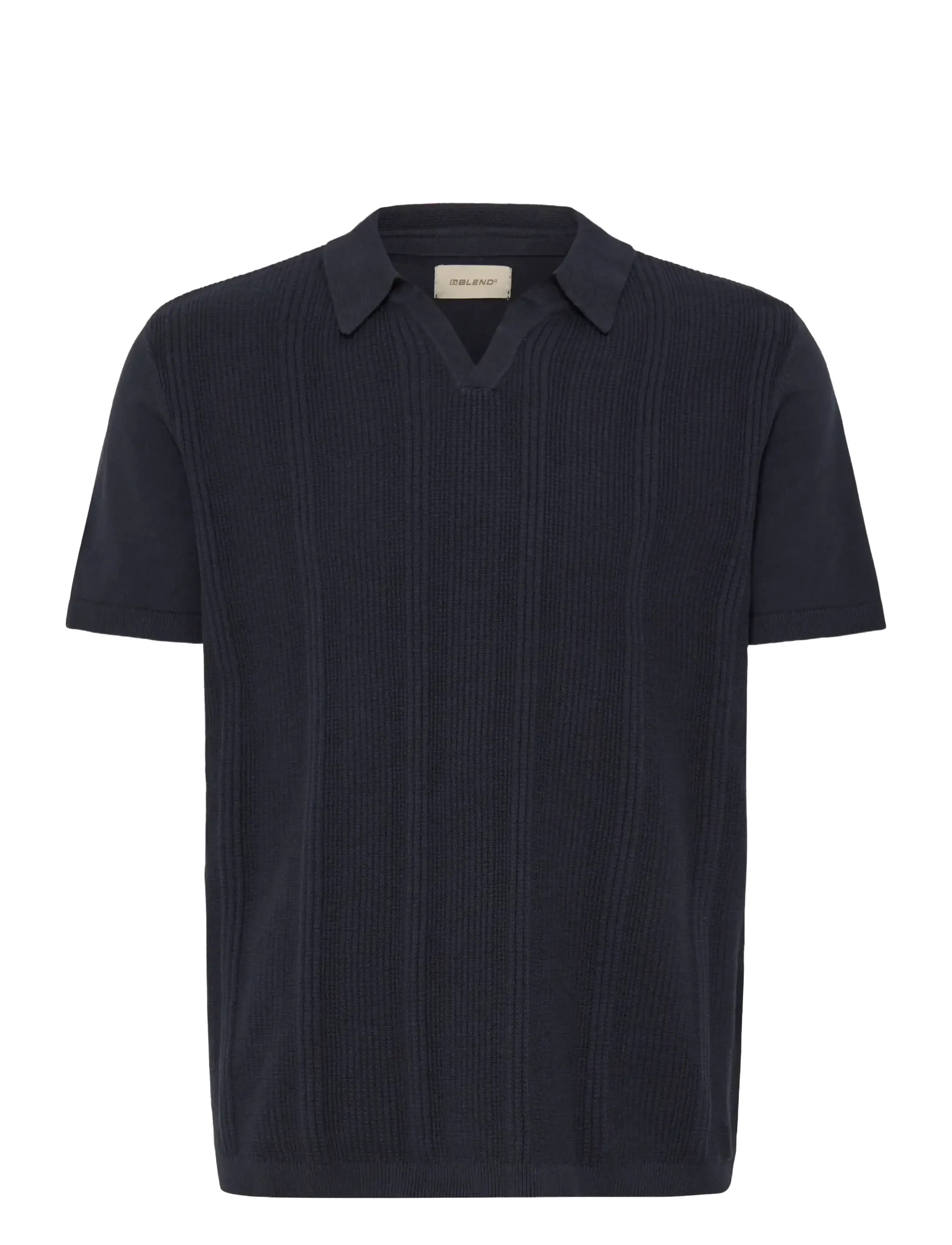 BLEND Bhbaron Split Polo Noos Schwarz - S - Herren