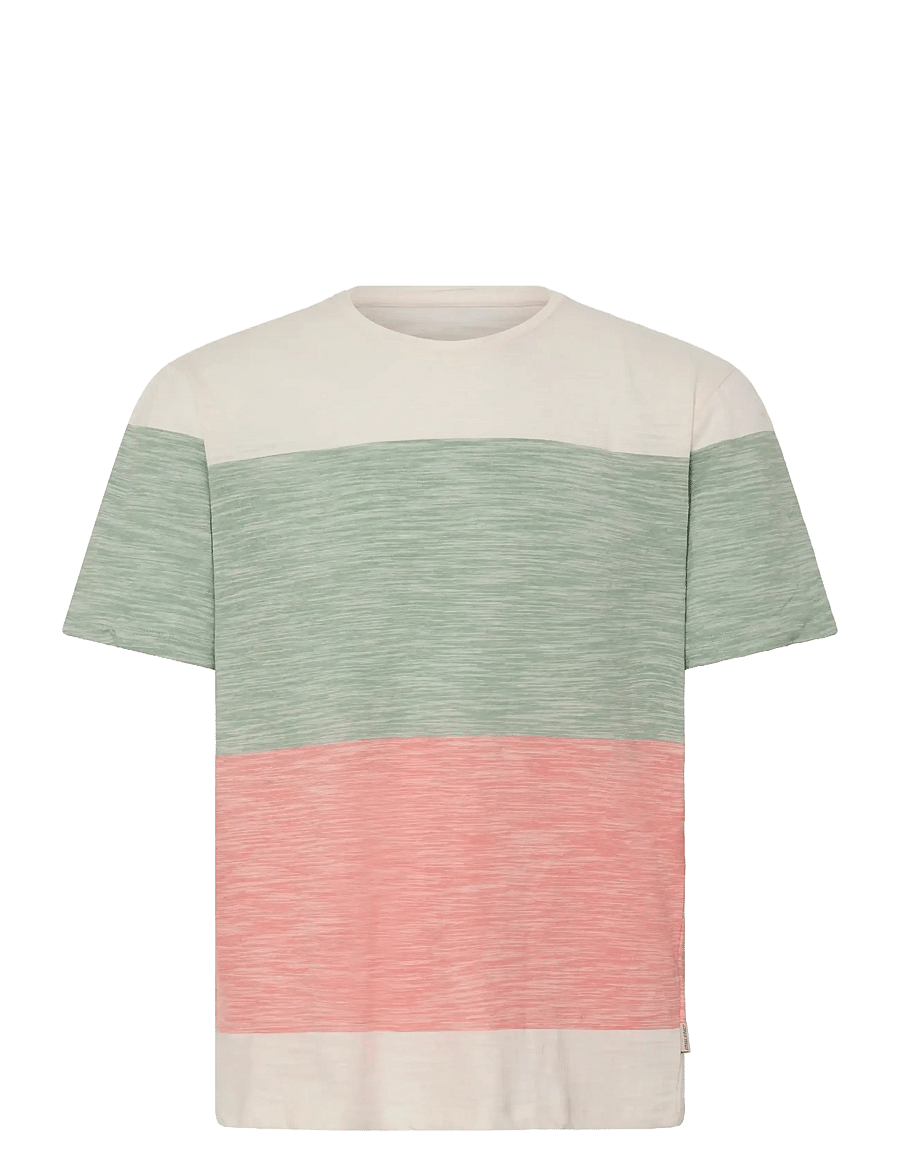 Blend - BHKEITH BLOCK S/S TEE - lühikeste varrukatega t-särgid - burnt coral - 1