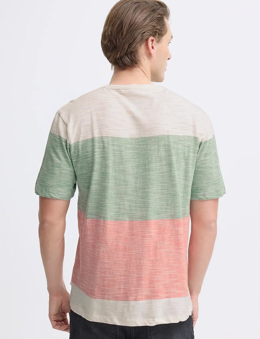 Blend - BHKEITH BLOCK S/S TEE - lühikeste varrukatega t-särgid - burnt coral - 3