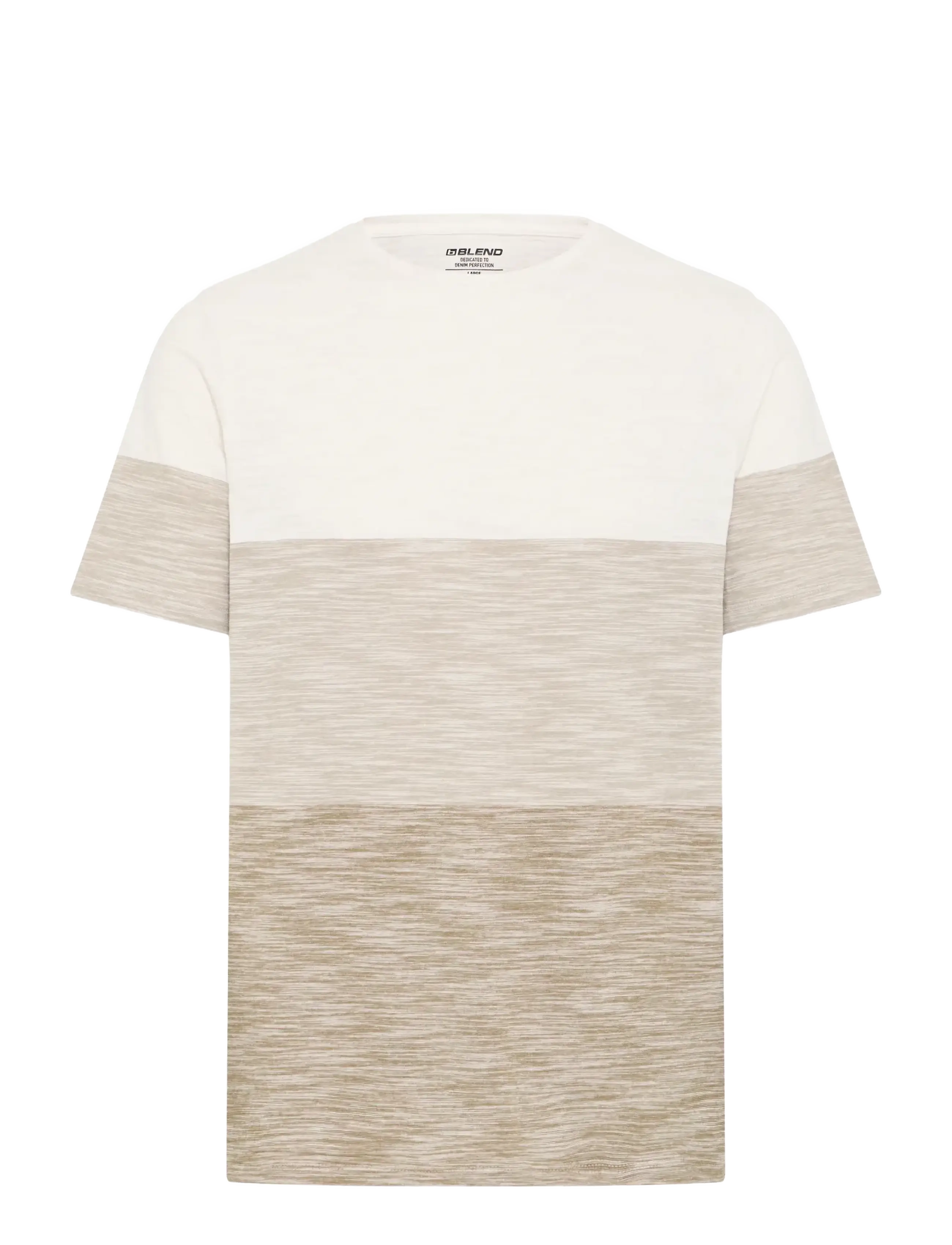 BLEND Bhkeith Block S/S Tee Beige - M - Herren
