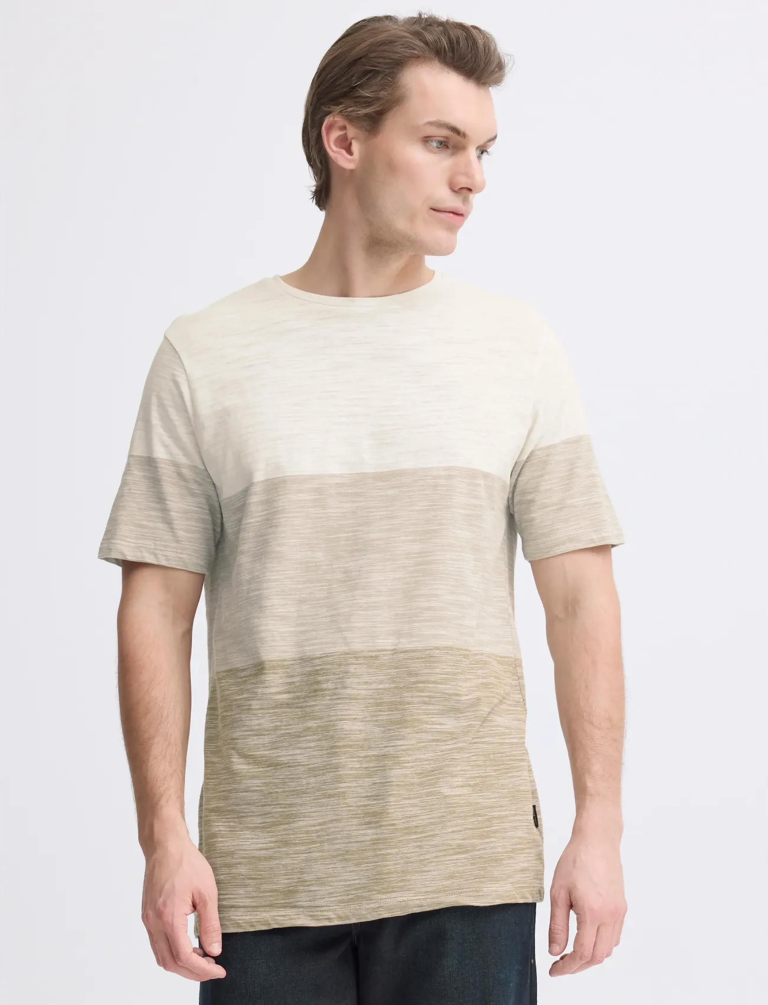 Blend - BHKEITH BLOCK S/S TEE - madalaimad hinnad - butternut - 5