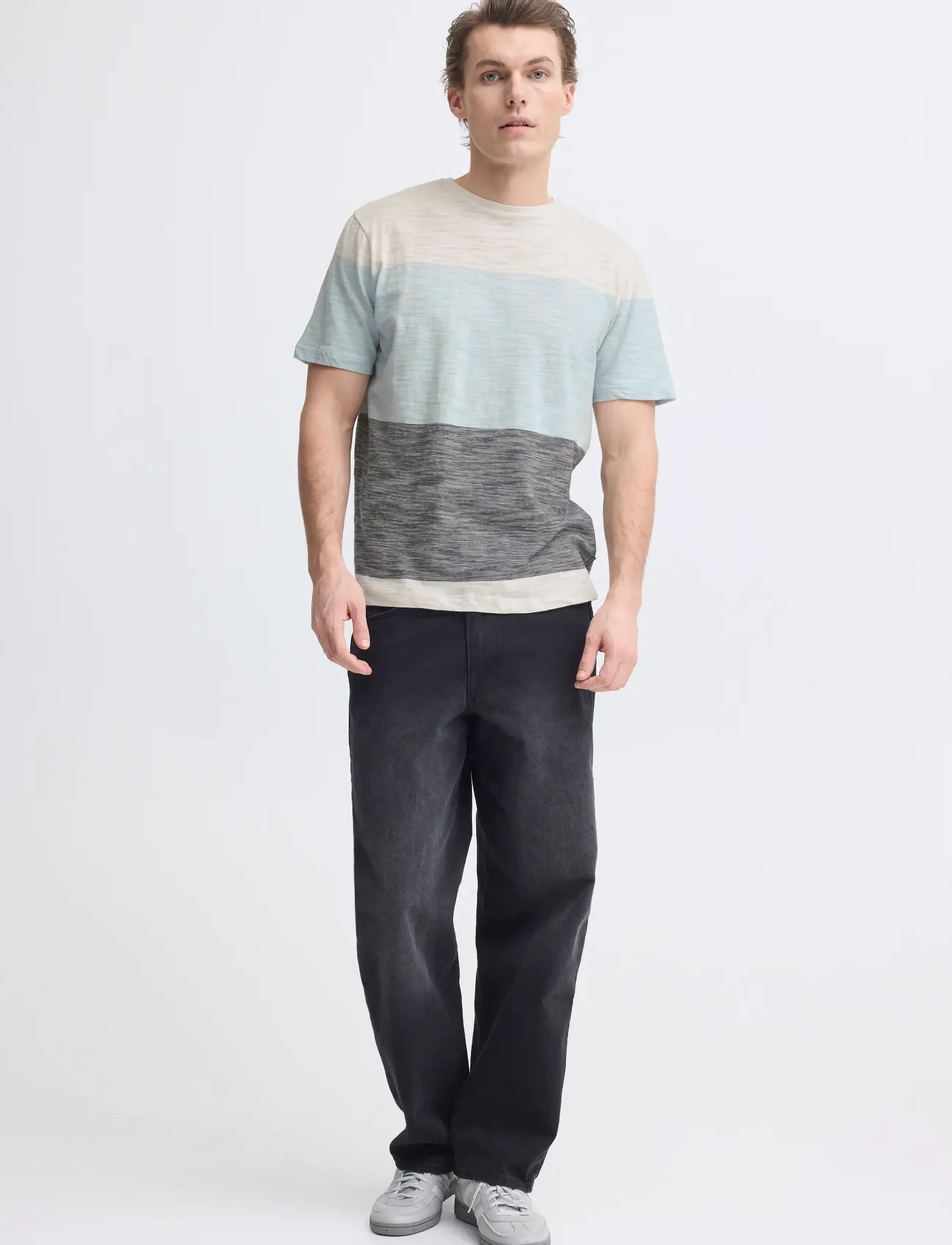 Blend BHKEITH BLOCK S/S TEE - Kortärmade t-shirts - SALUTE / blue