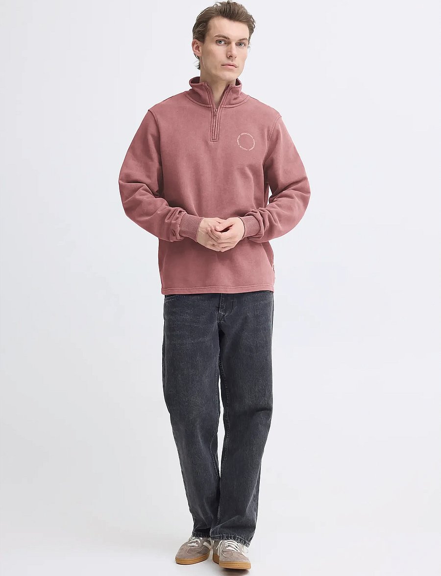 Blend - BHFACTOR HALF SWEATSHIRT - sweatshirts - wild ginger - 0