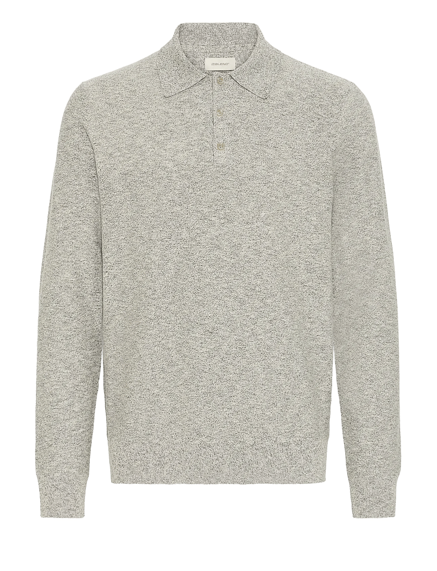 Blend - BHBYRON KNIT POLO - dzianinowe koszulki polo z długim rękawem - winter twig - 0