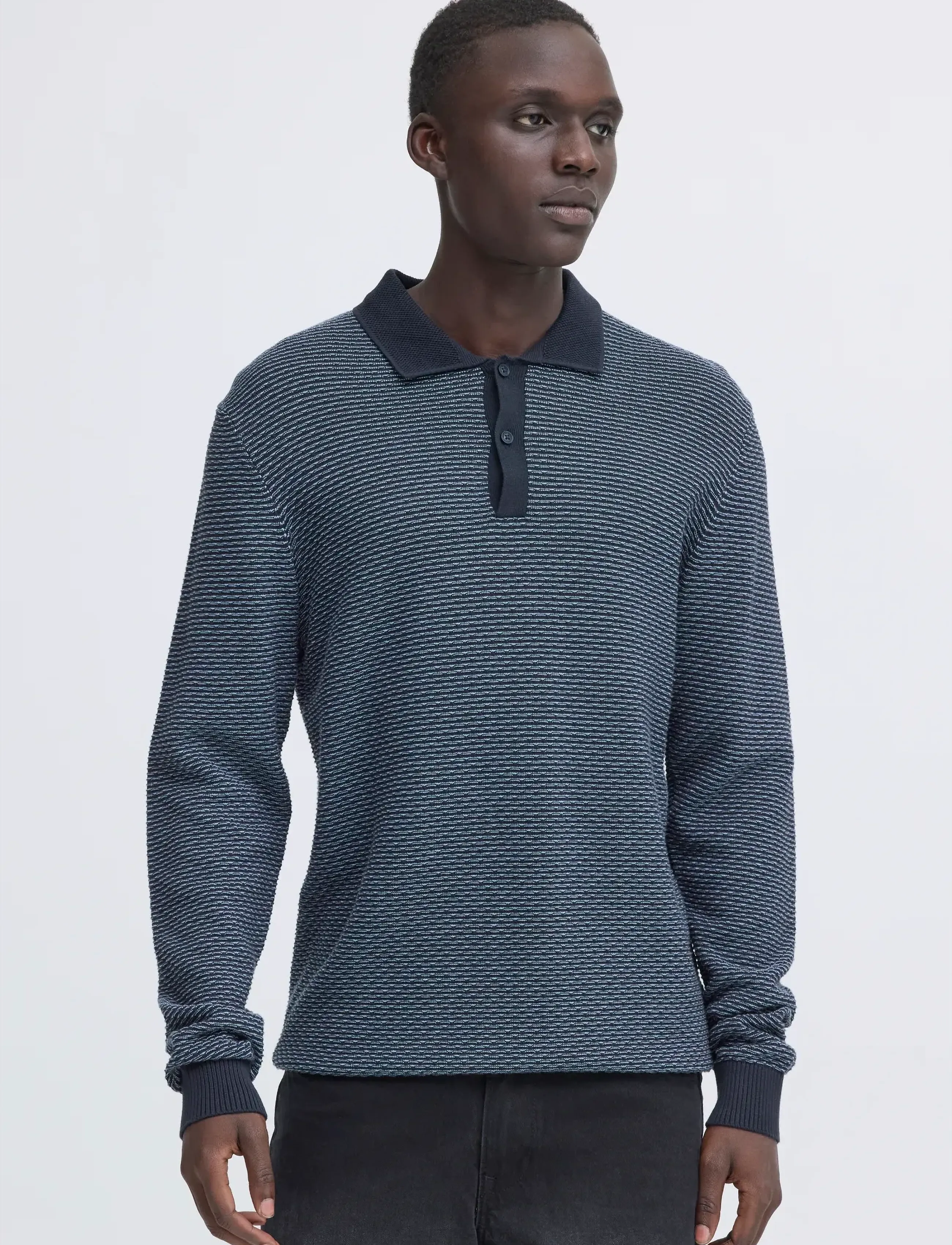 BLEND Bhboyd Knit Polo långärmade t-shirts herr – bild 5