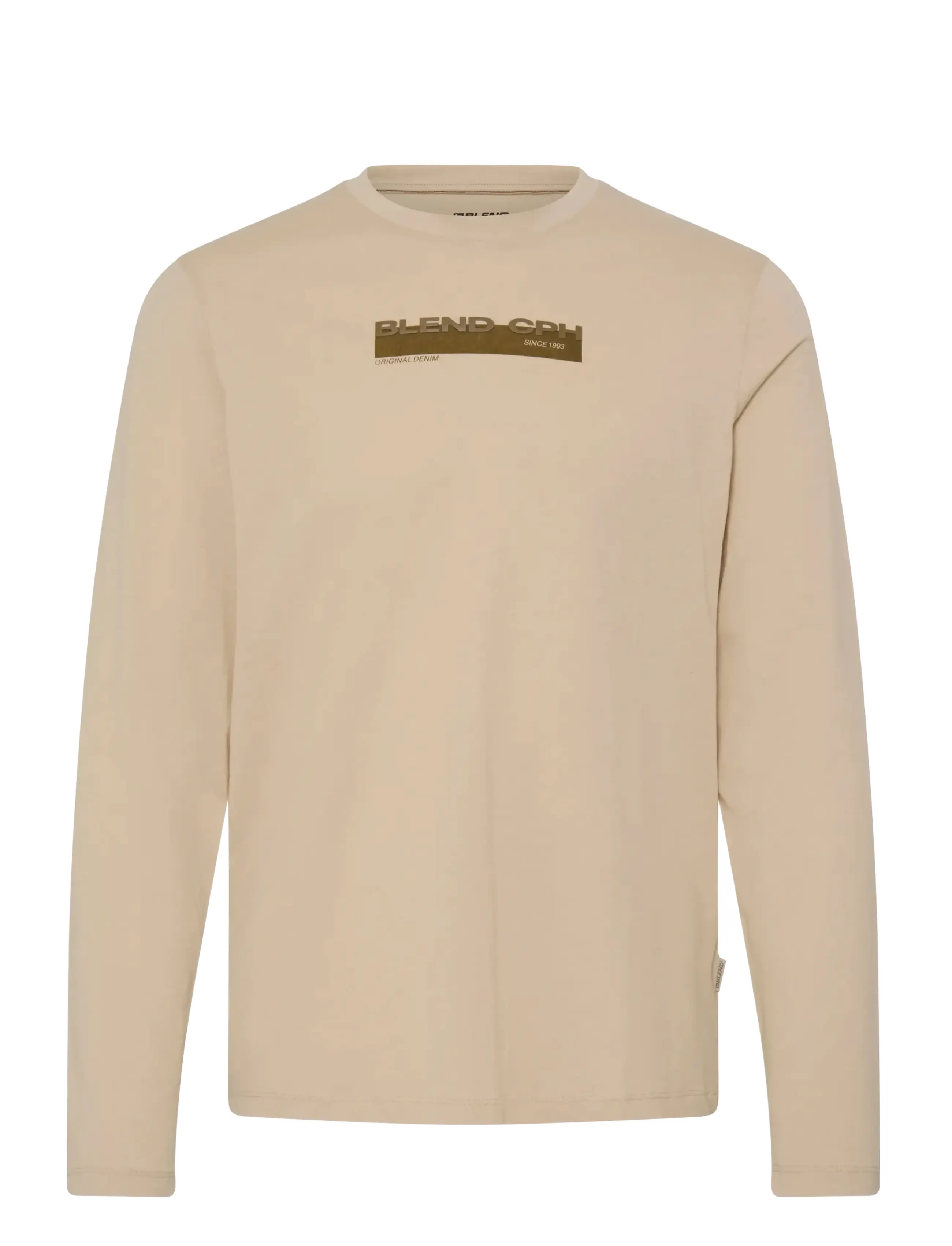 Blend BHKEMUEL GRAPHIC L/S TEE - T-shirts - OYSTER GRAY / beige