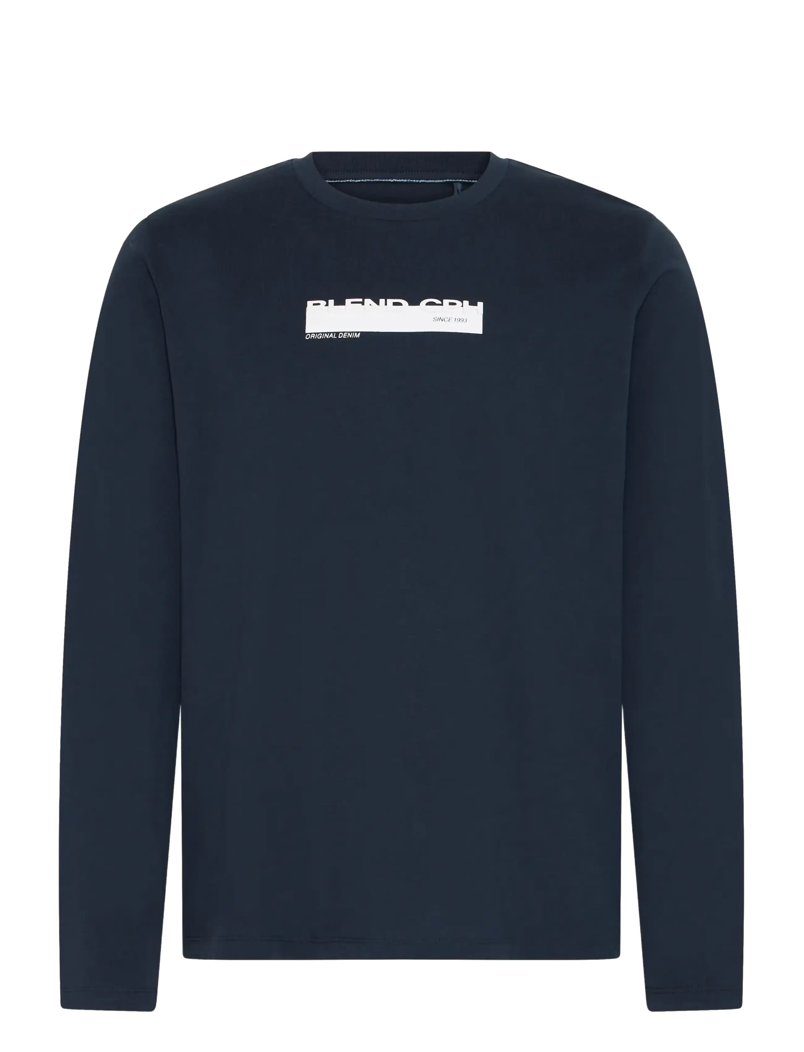 Blend BHKEMUEL GRAPHIC L/S TEE - T-shirts - SALUTE / navy