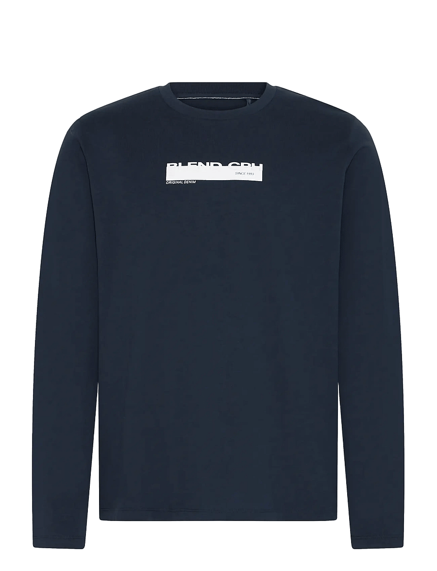 Blend - BHKEMUEL GRAPHIC L/S TEE - långärmade t-shirts - salute - 1