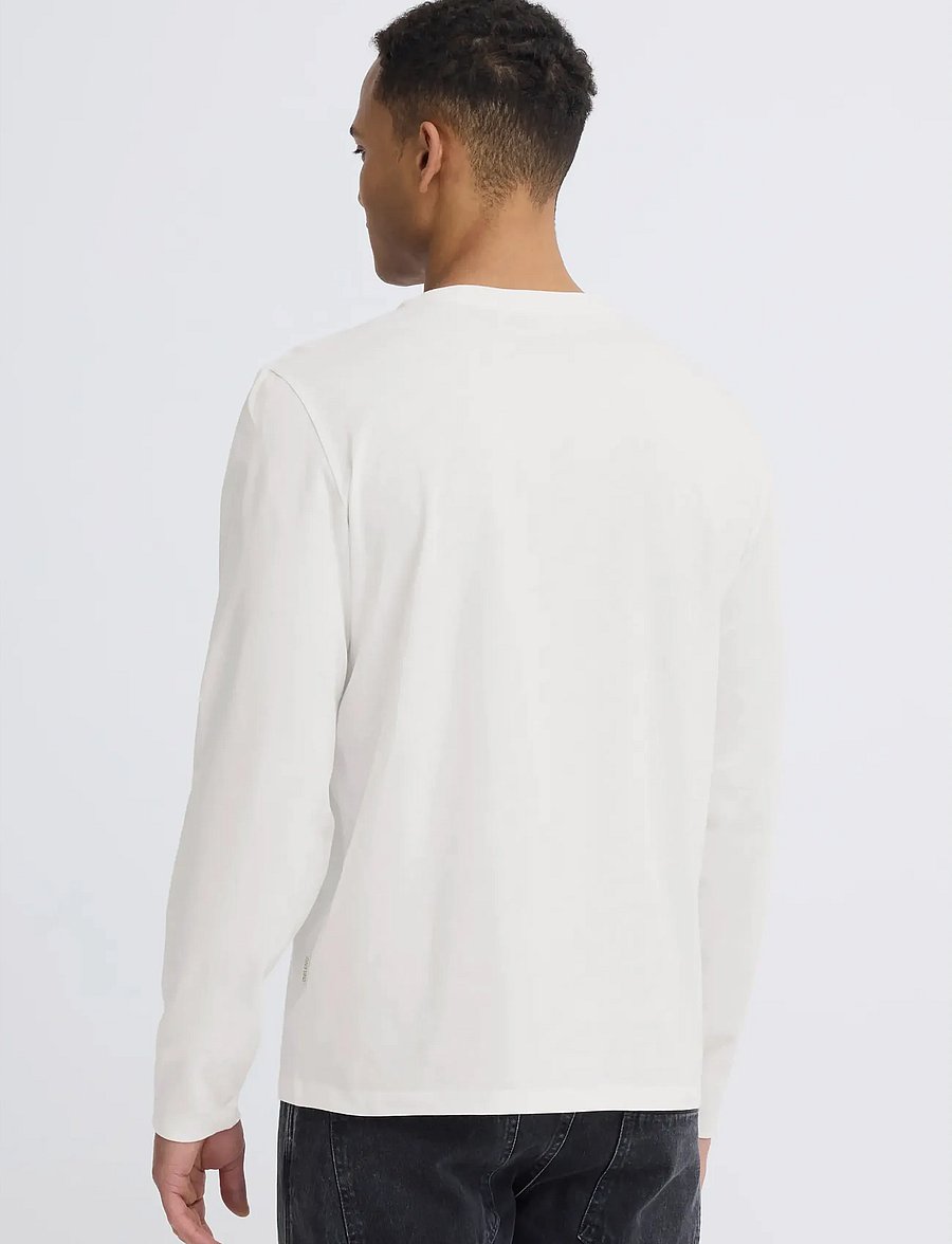Blend - BHKEMUEL GRAPHIC L/S TEE - langärmelige t-shirts - snow white - 3