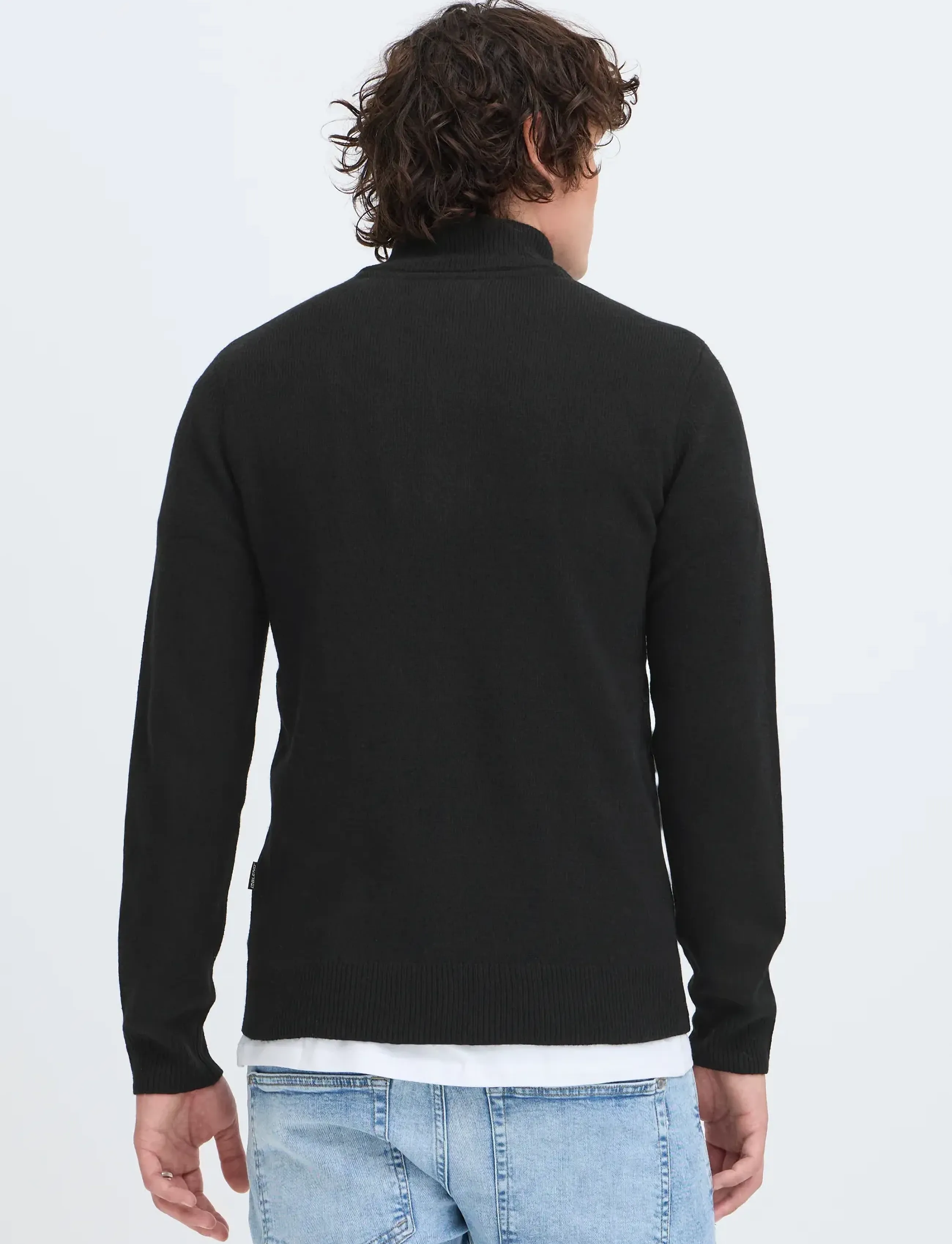 Blend - BHBRANKO HALFZIPP KNIT NOOS - half zip-tröjor - black beauty - 3