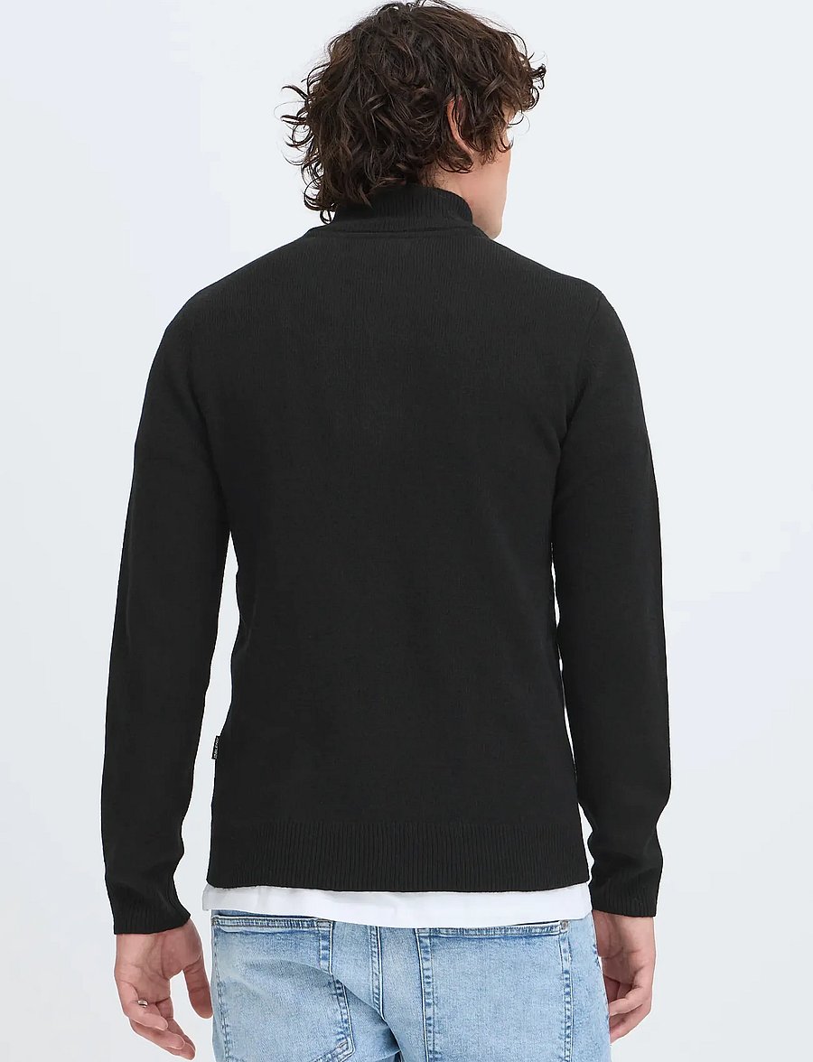Blend - BHBRANKO HALFZIPP KNIT NOOS - half zip-tröjor - black beauty - 3