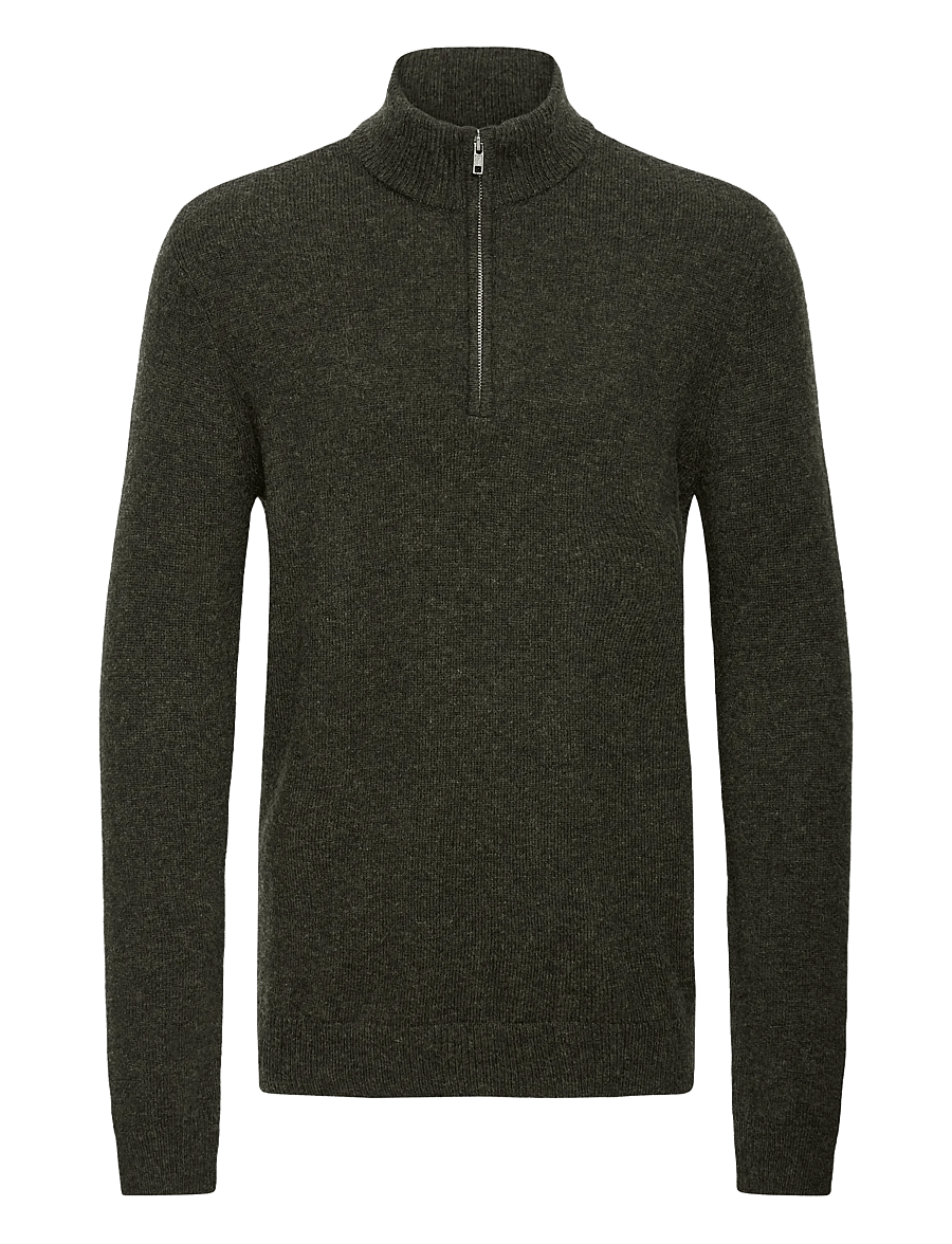 Blend - BHBRANKO HALFZIPP KNIT NOOS - half zip-tröjor - deep depths melange - 1