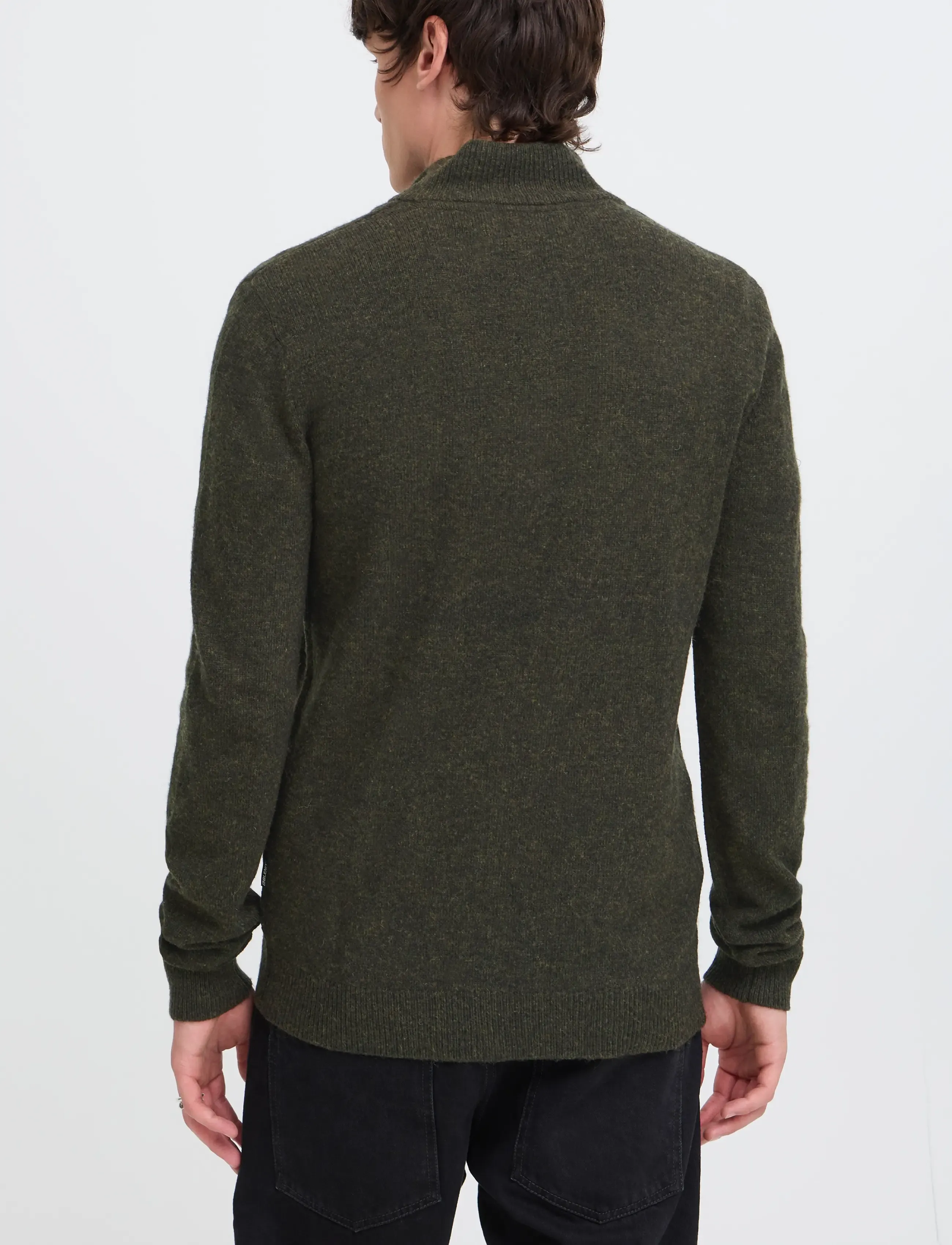 Blend - BHBRANKO HALFZIPP KNIT NOOS - half zip-tröjor - deep depths melange - 3
