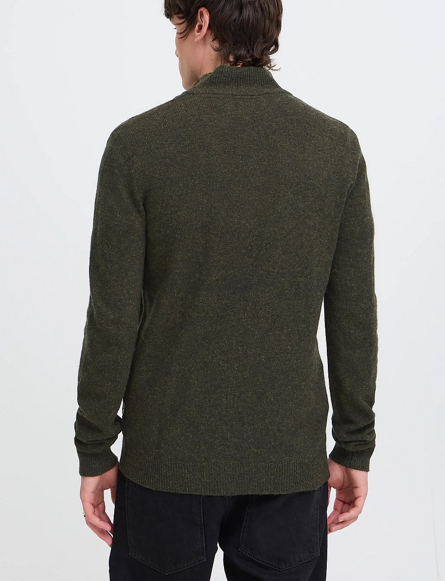 Blend - BHBRANKO HALFZIPP KNIT NOOS - half zip-tröjor - deep depths melange - 3