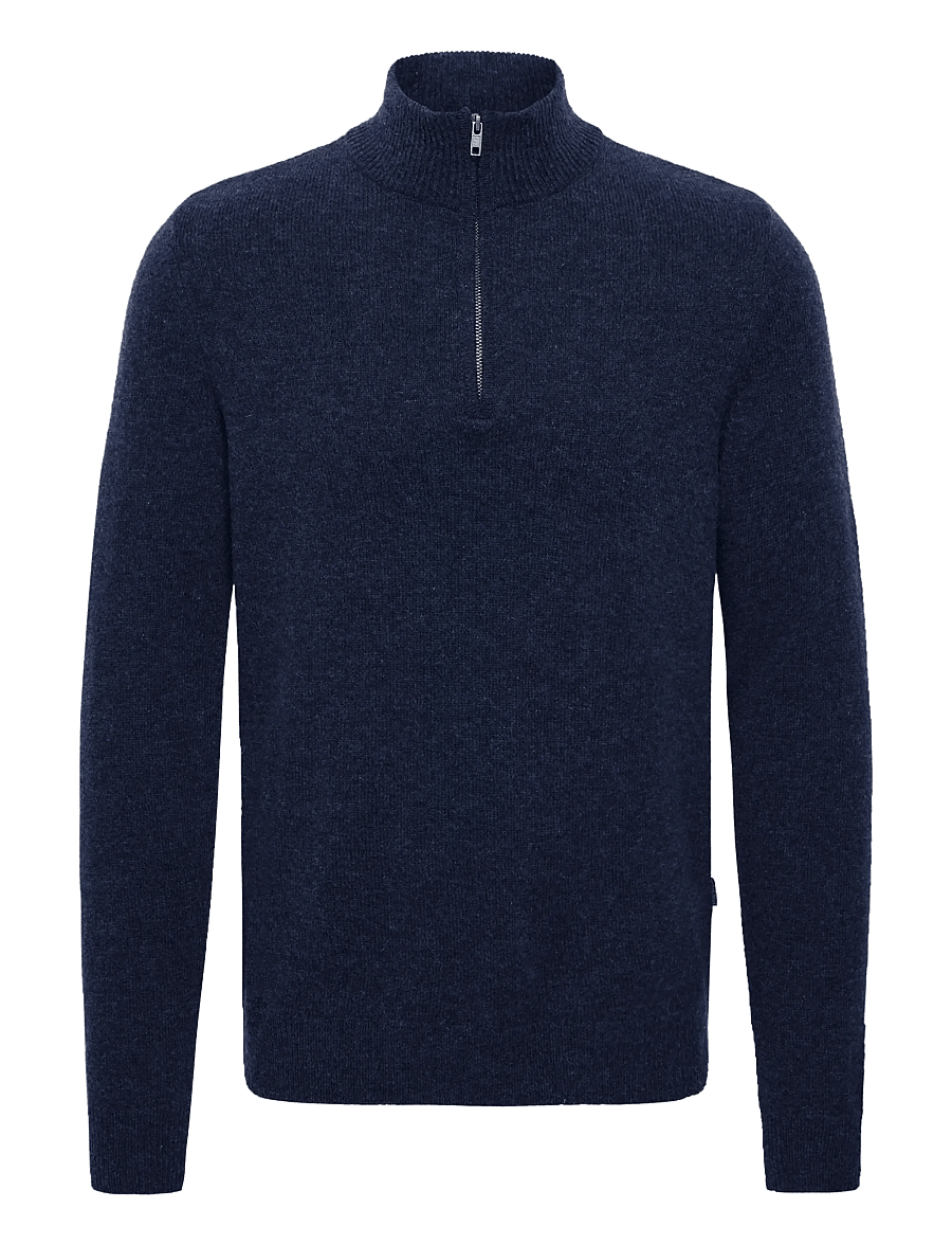 Blend - BHBRANKO HALFZIPP KNIT NOOS - half zip-tröjor - salute melange - 1