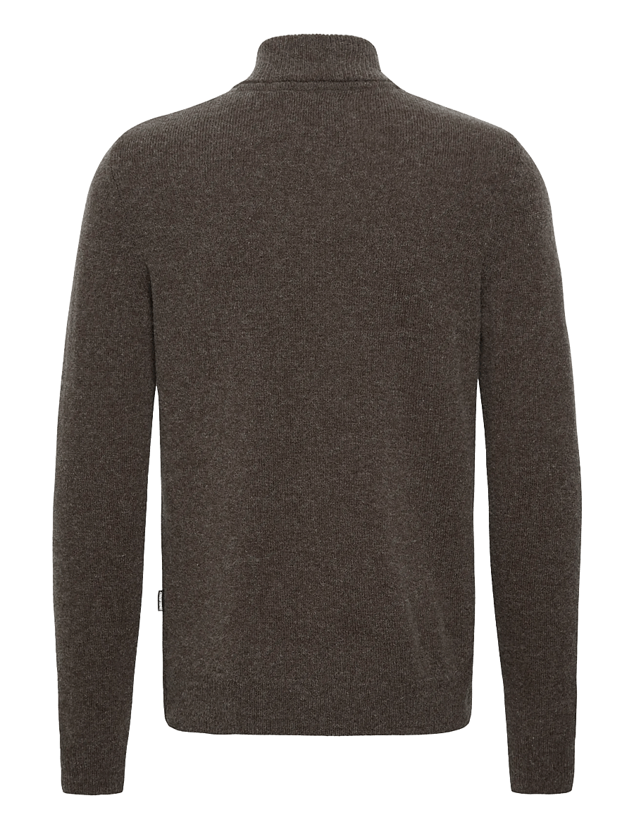 Blend - BHBRANKO HALFZIPP KNIT NOOS - pullover mit halbem reißverschluss - turkish coffee melange - 2