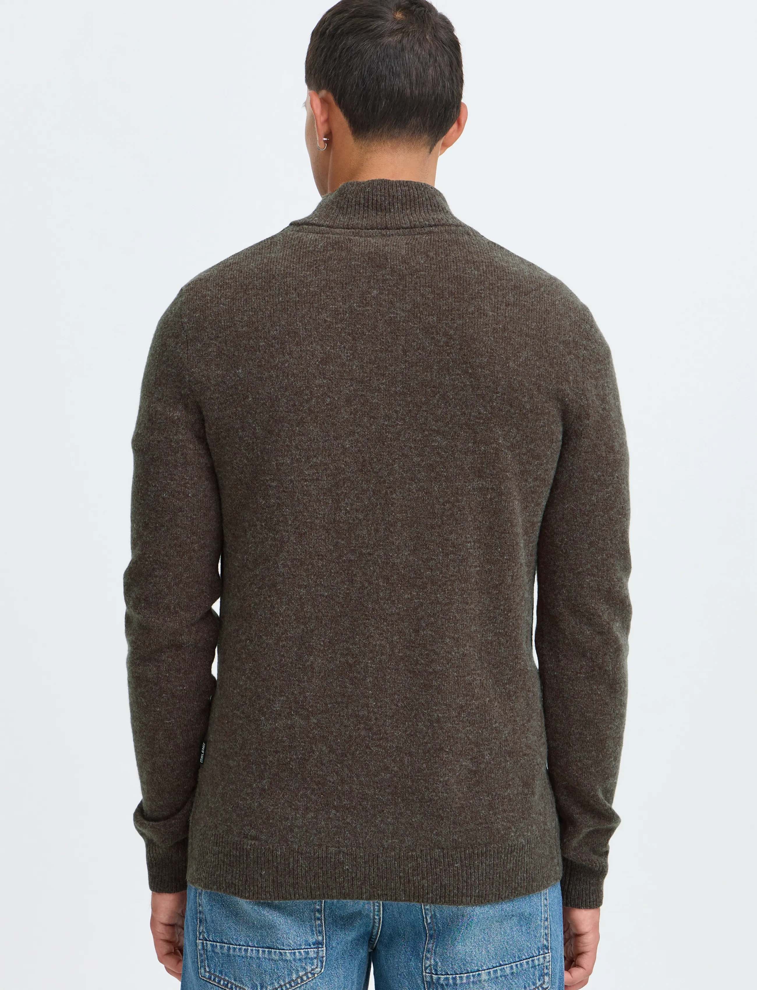 Blend - BHBRANKO HALFZIPP KNIT NOOS - pullover mit halbem reißverschluss - turkish coffee melange - 3