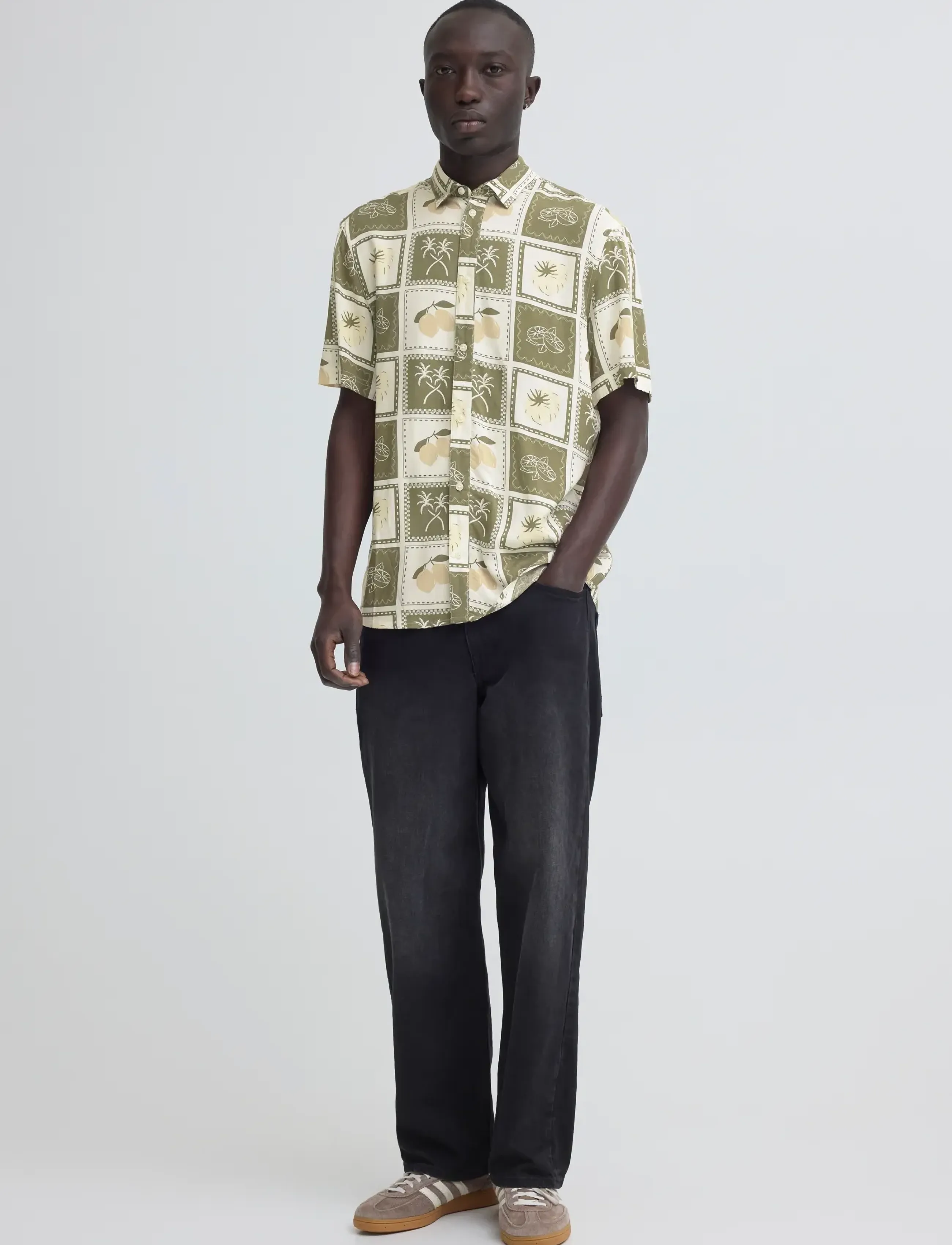 Blend BHARAN SHIRT - Skyrtur - DUSTY OLIVE / khaki/green