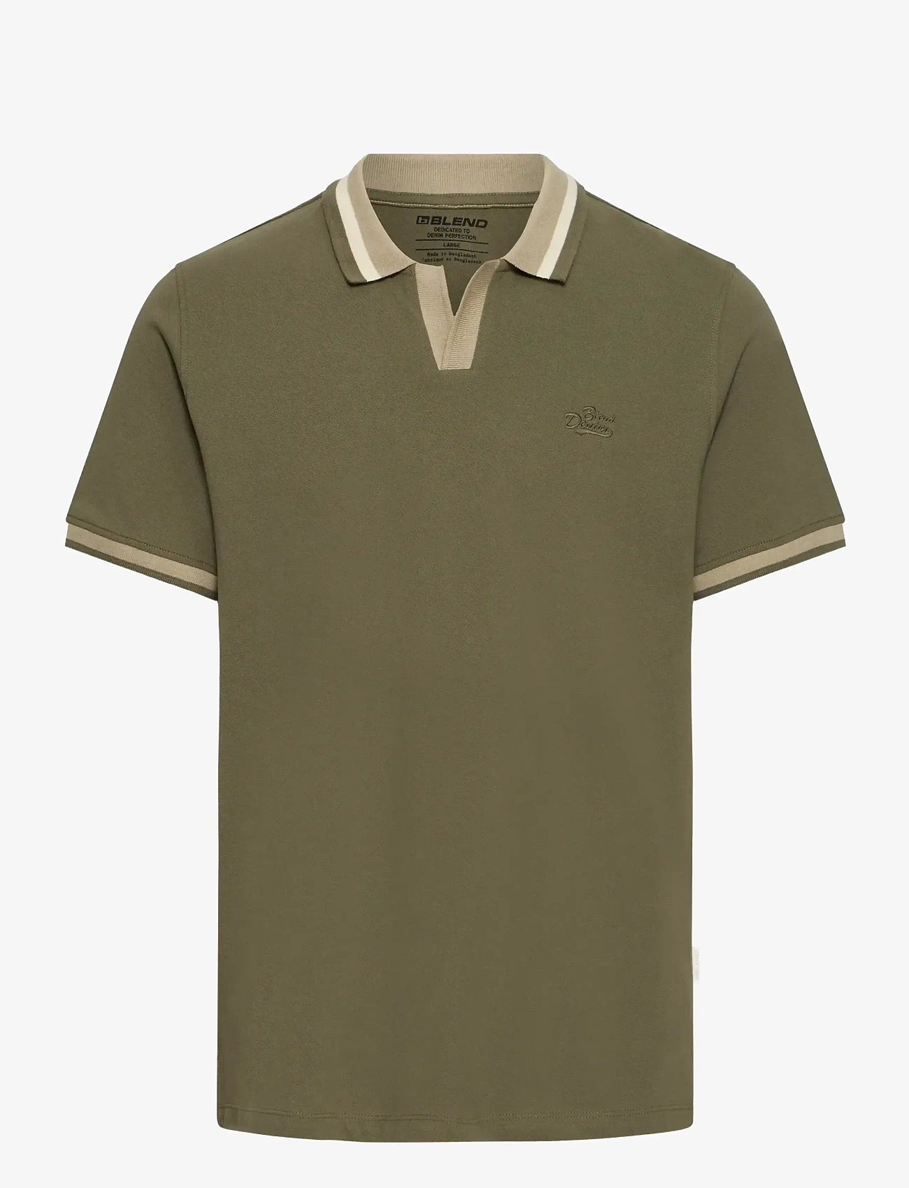 Blend - BHEVO POLO S/S - kortärmade pikéer - dusty olive - 0