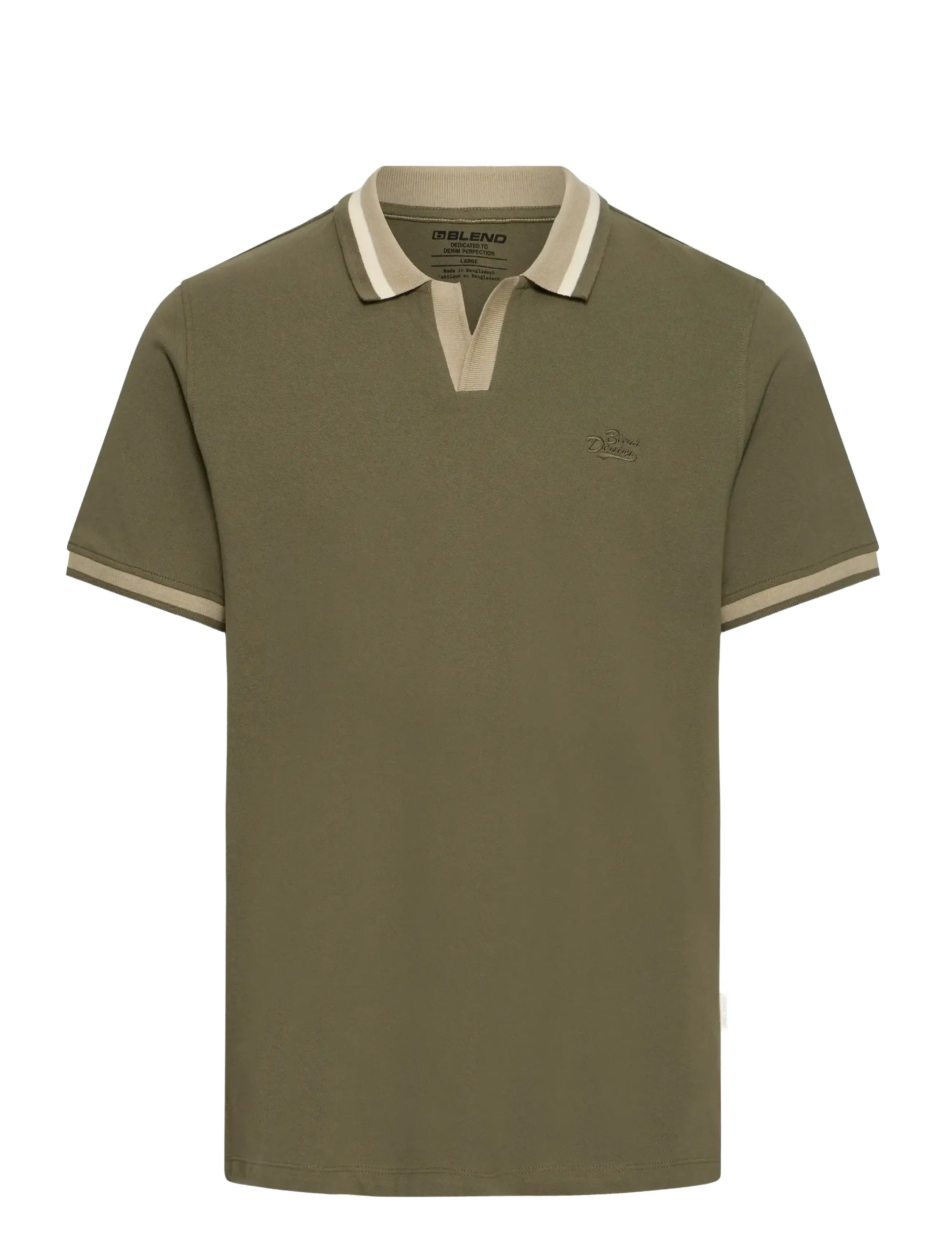 Blend BHEVO POLO S/S - Kläder - DUSTY OLIVE / khaki/green