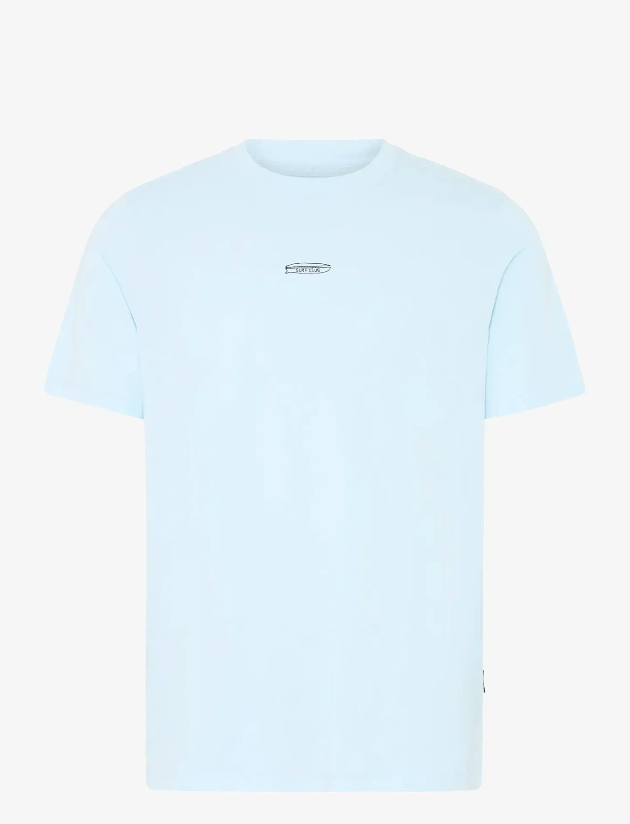 Blend - BHKAMIL EMB S/S TEE - kortærmede t-shirts - blue frost - 1