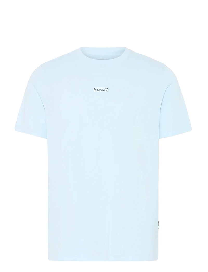 Blend - BHKAMIL EMB S/S TEE - kurzärmelig - blue frost - 1