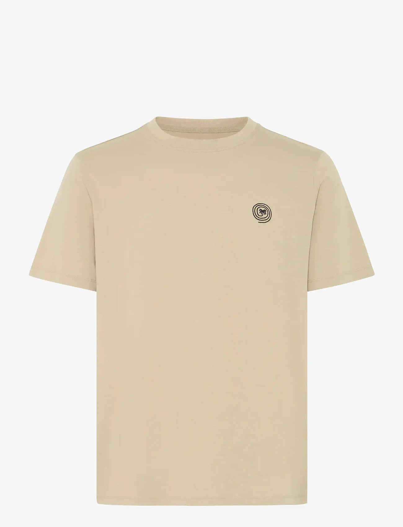 Blend - BHKAMIL EMB S/S TEE - kortærmede t-shirts - crockery - 1
