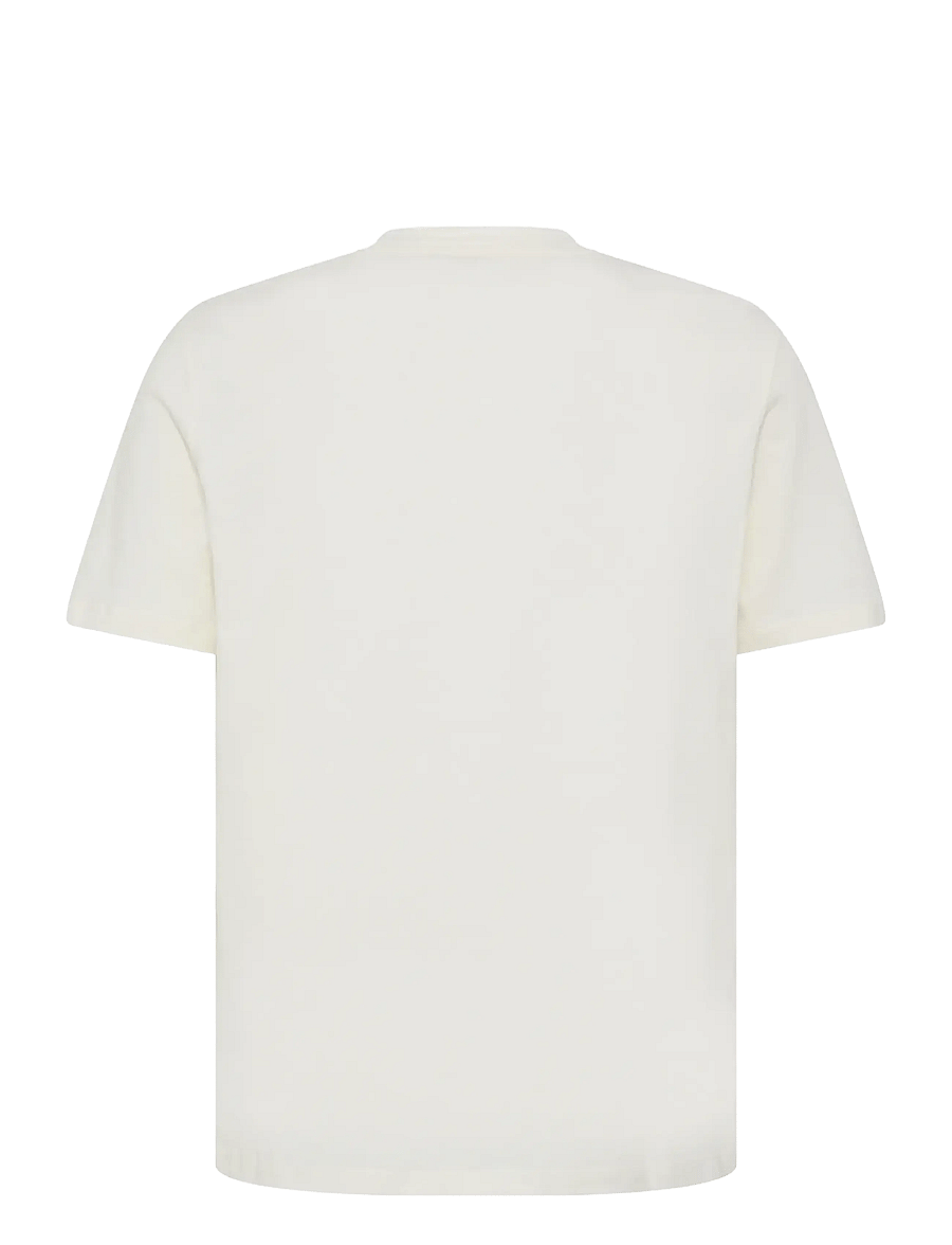 Blend - BHKAMIL EMB S/S TEE - kurzärmelig - vanilla ice - 2