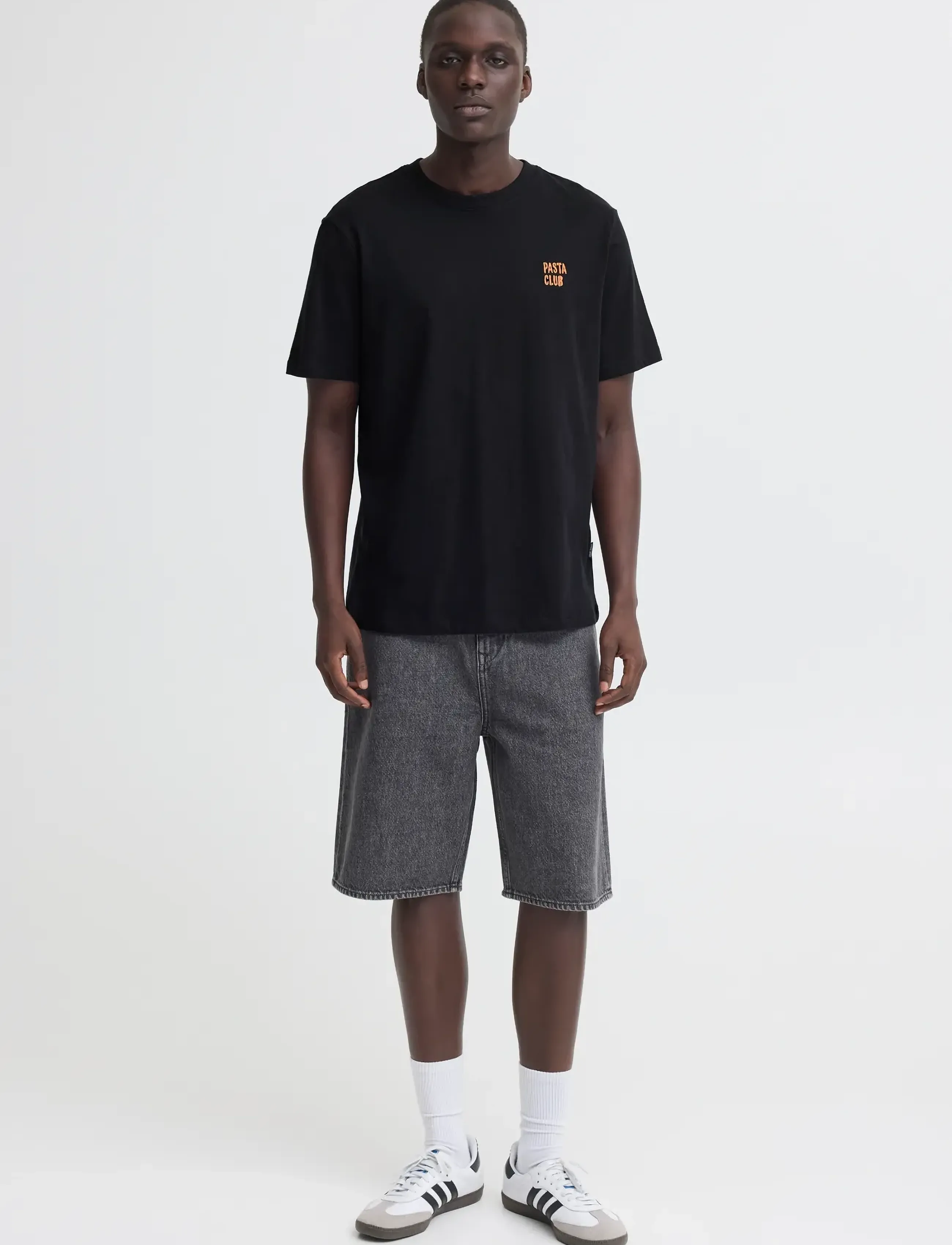 Blend BHKAAN EMB S/S TEE - T-shirts - BLACK BEAUTY / black