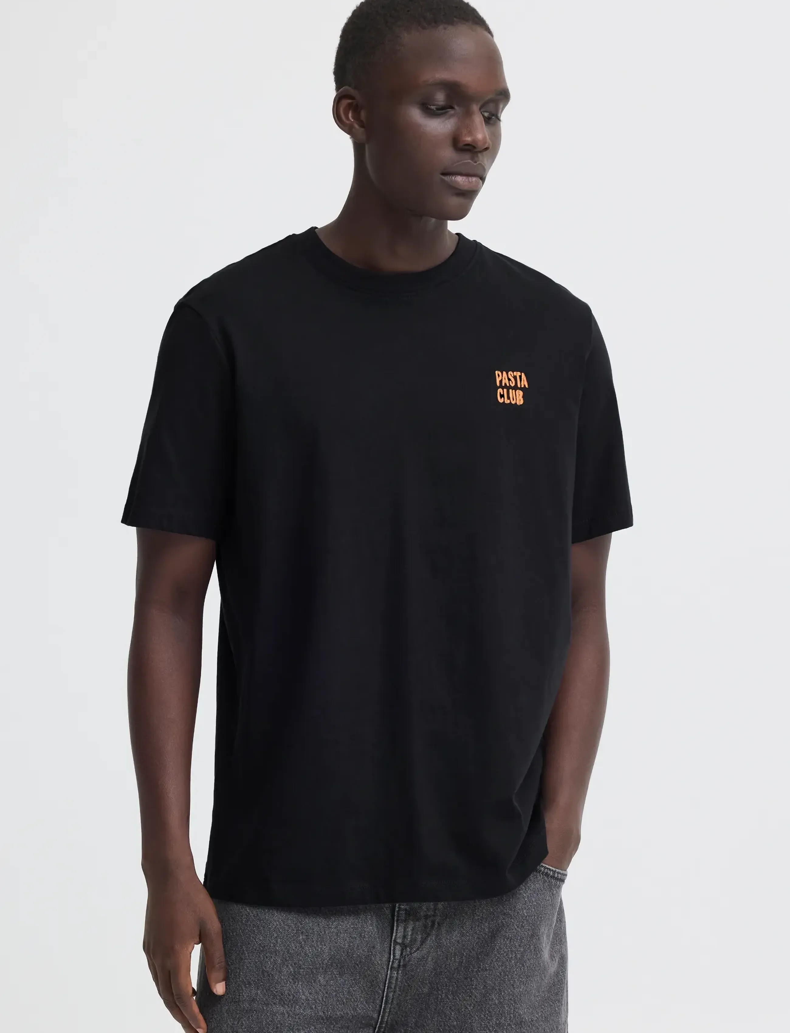 Blend - BHKAAN EMB S/S TEE - kortermede t-skjorter - black beauty - 5
