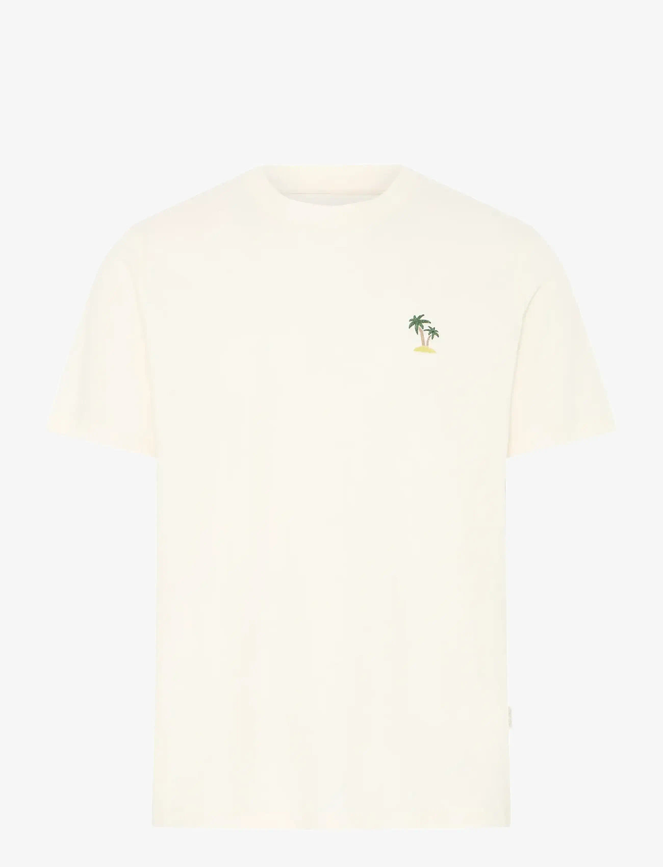 Blend - BHKAAN EMB S/S TEE - lühikeste varrukatega t-särgid - vanilla ice - 1
