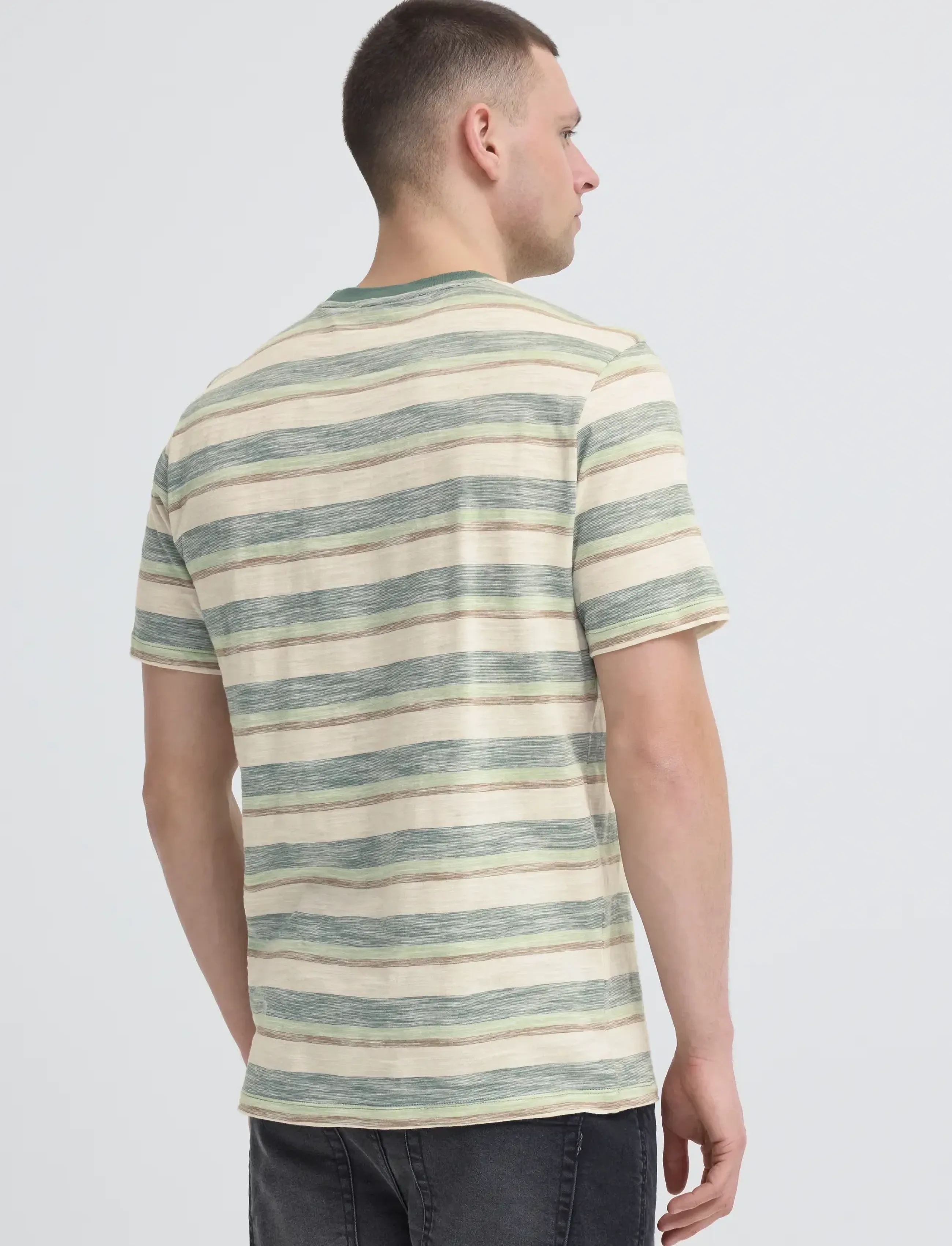 Blend - BHKOBE STRIPE S/S TEE - laagste prijzen - duck green - 3