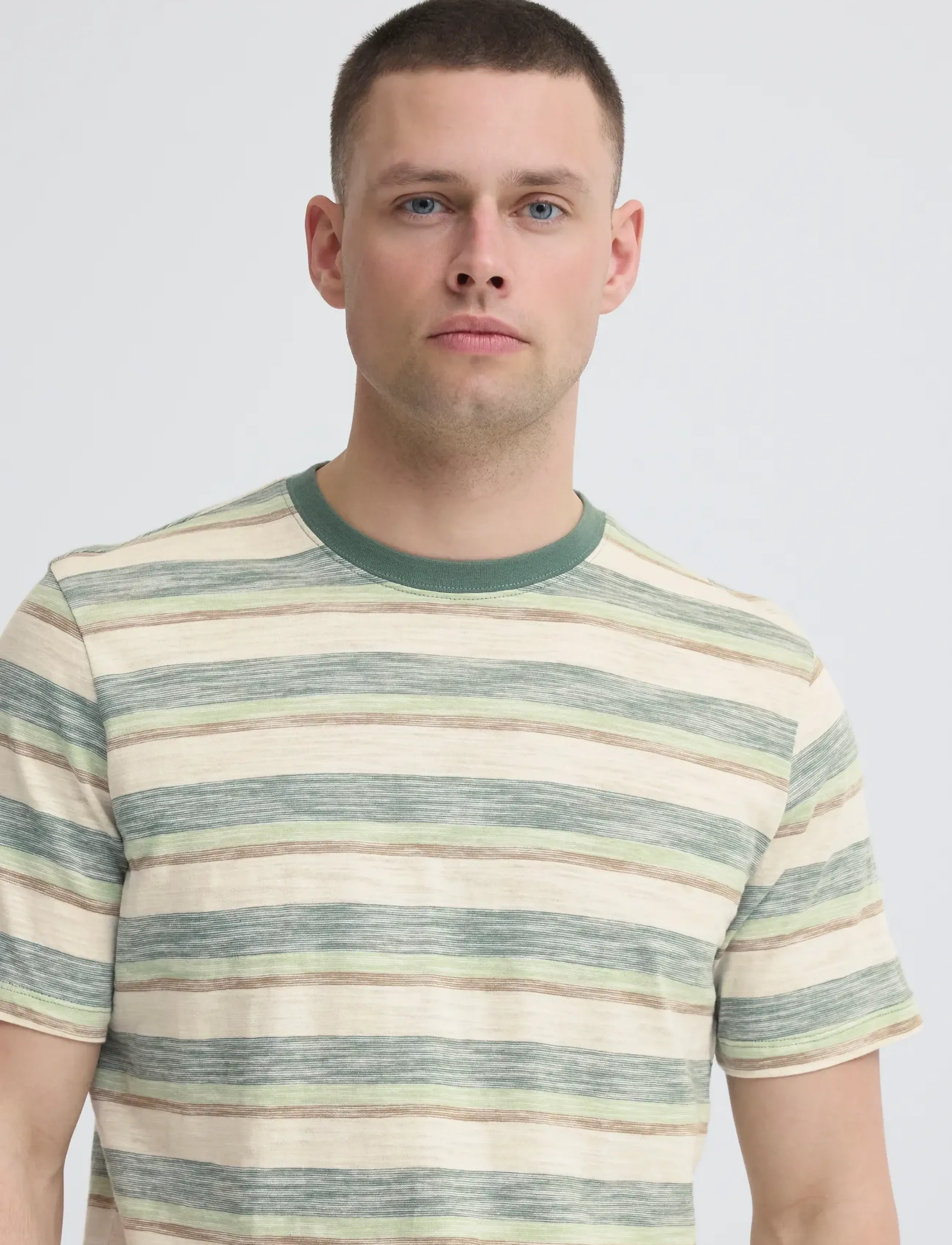 Blend - BHKOBE STRIPE S/S TEE - laagste prijzen - duck green - 4