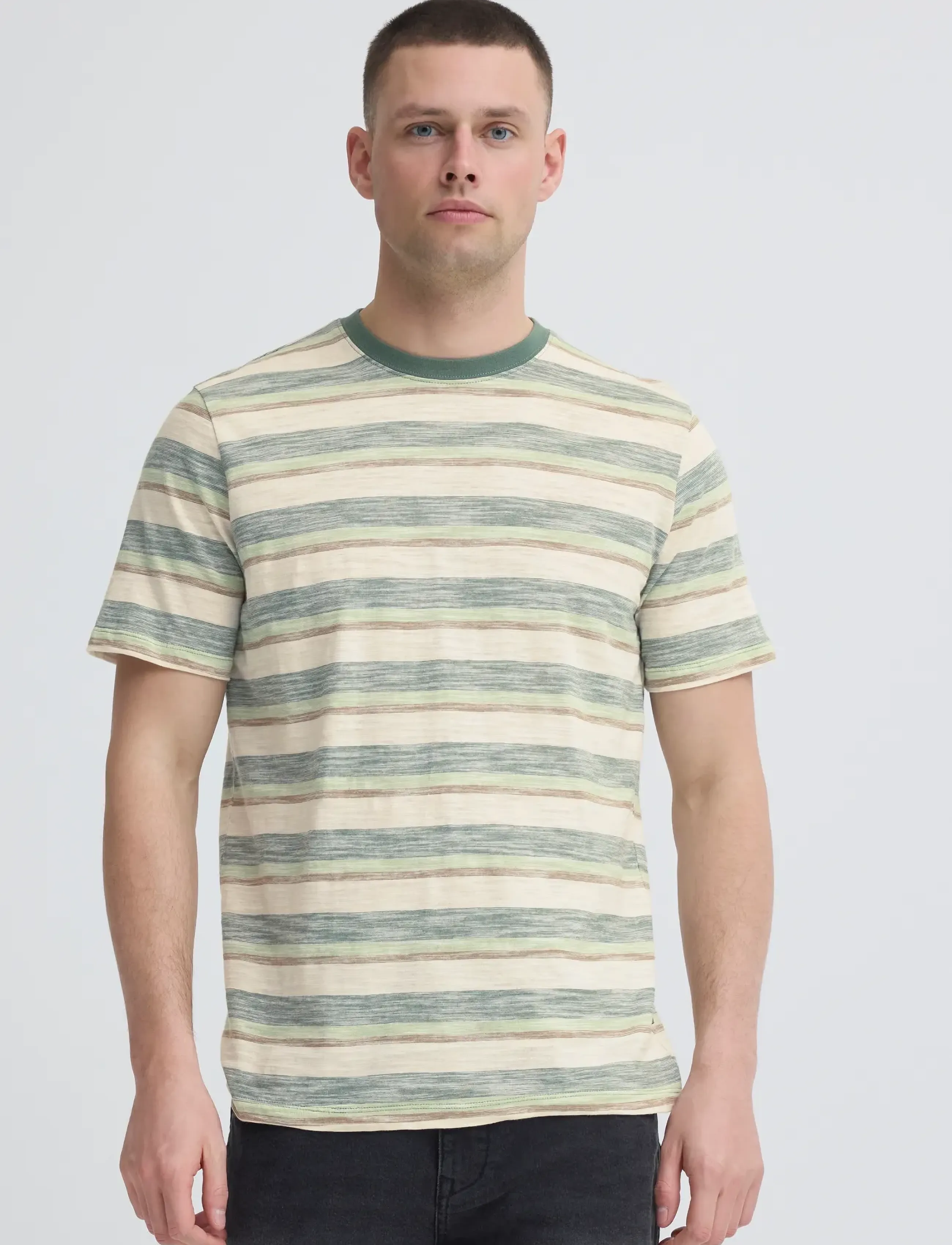 Blend - BHKOBE STRIPE S/S TEE - laagste prijzen - duck green - 5